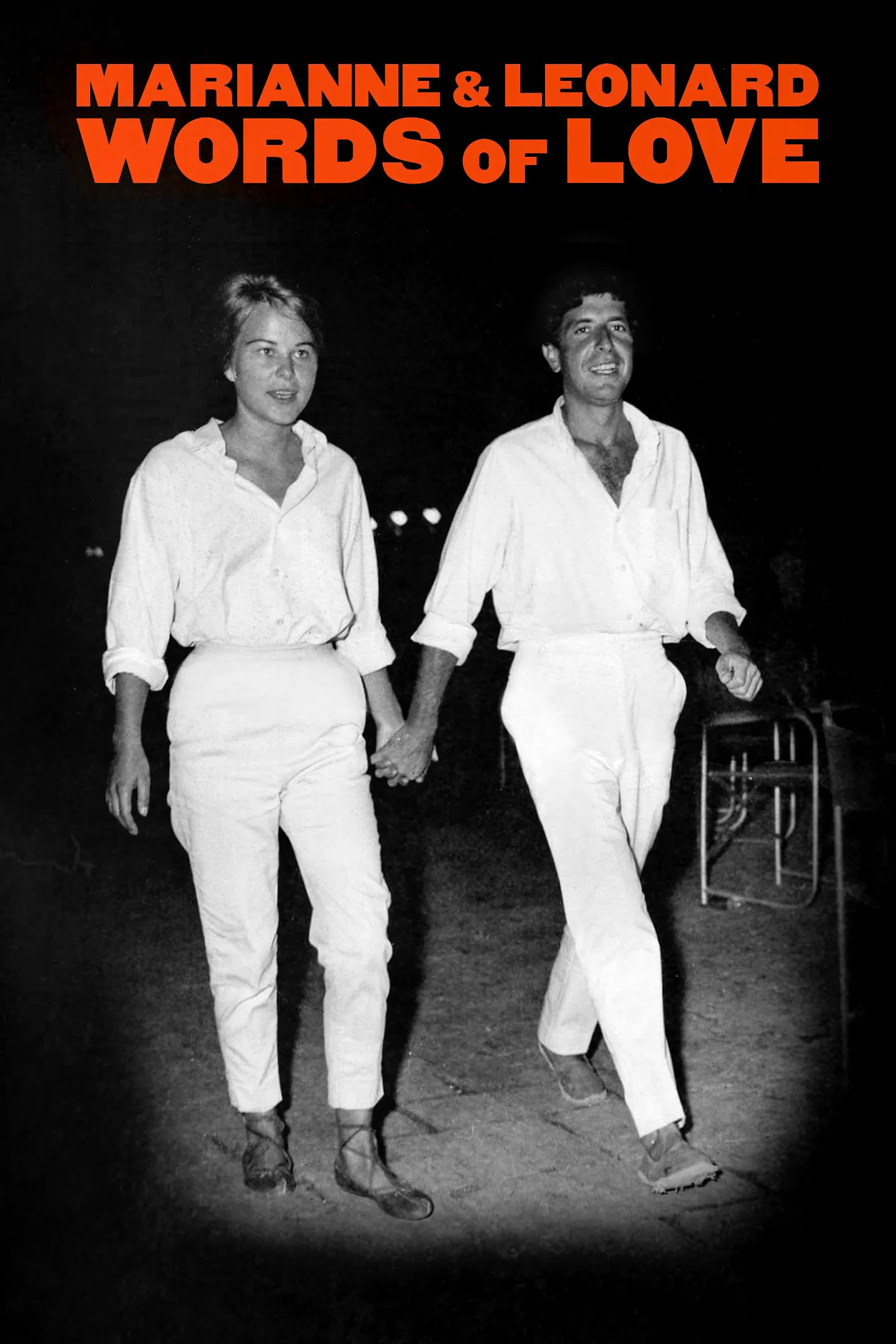 Poster chính thức của phim Phim Tài Liệu, Phim Ca Nhạc "Marianne & Leonard: Lời yêu đương" (Marianne & Leonard: Words of Love - 2019), với sự tham gia của diễn viên Leonard Cohen và Marianne Ihlen.