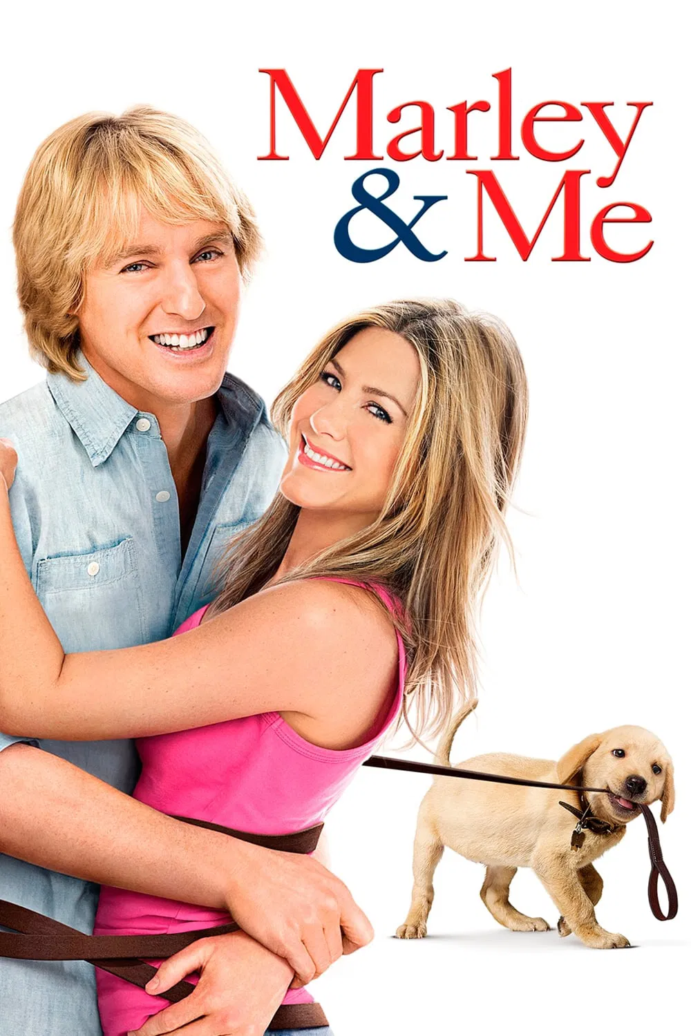 Poster chính thức của phim Phim Hài, Phim Gia Đình "Marley Và Tôi" (Marley & Me - 2008), với sự tham gia của diễn viên Owen Wilson và Jennifer Aniston.
