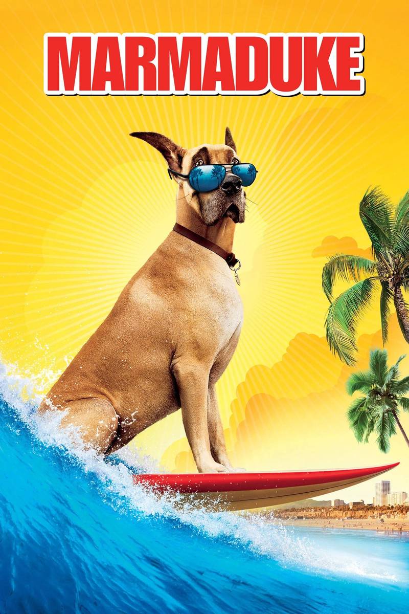 Poster chính thức của phim Phim Gia Đình, Phim Hài "Marmaduke: Khuấy Động Mùa Hè" (Marmaduke - 2010), với sự tham gia của diễn viên Owen Wilson và Emma Stone.