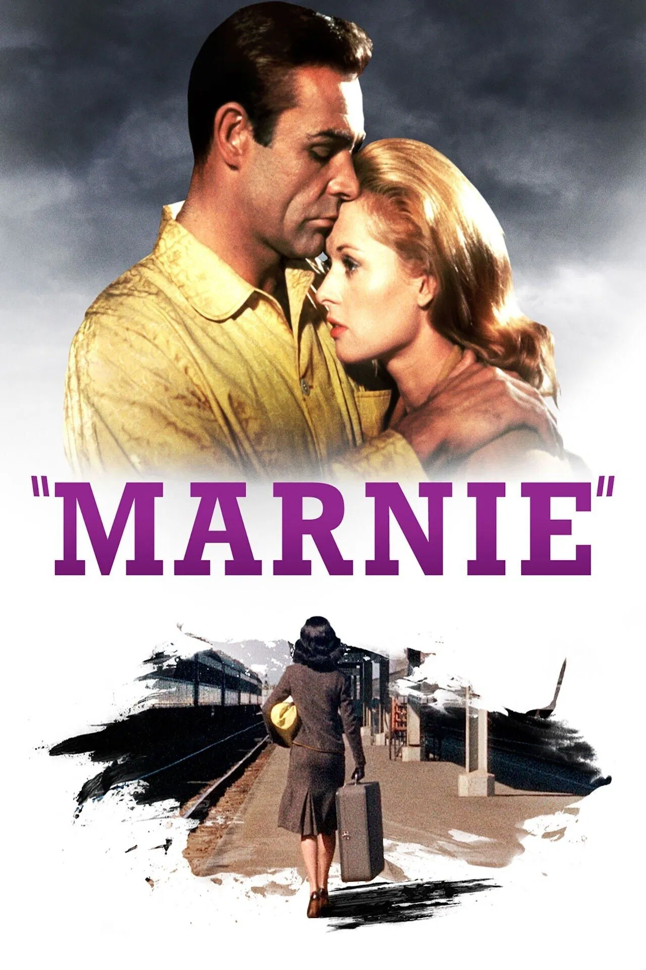 Poster chính thức của phim Phim Giật Gân, Phim Bí Ẩn "Marnie" (Marnie - 1964), với sự tham gia của diễn viên Tippi Hedren và Sean Connery.