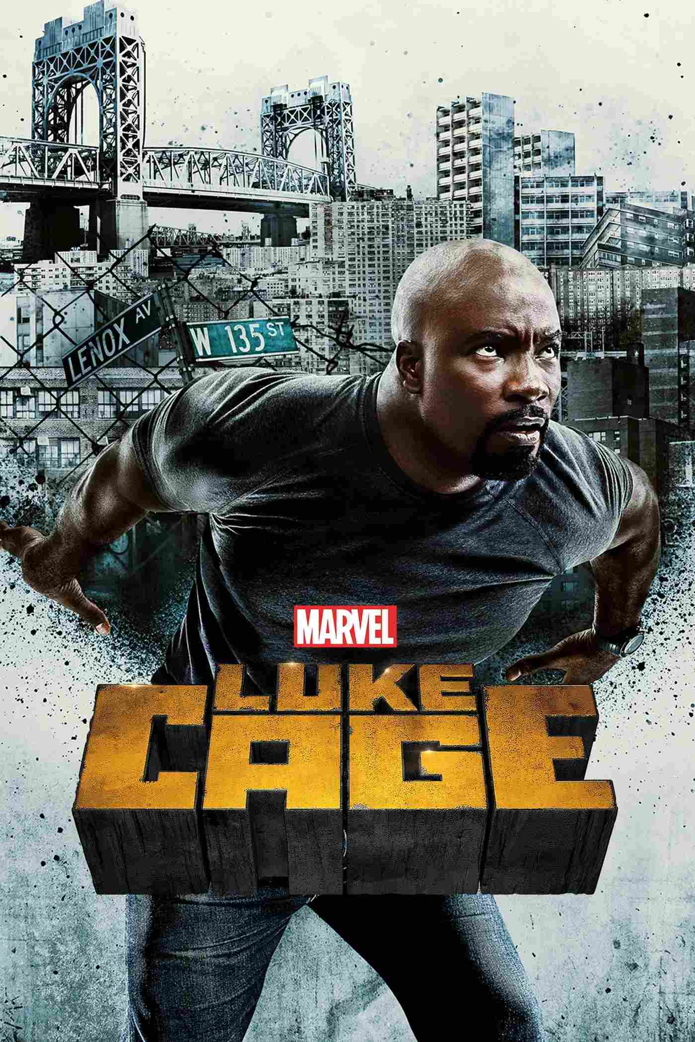 Poster chính thức của phim Phim Tâm Lý, Phim Viễn Tưởng & Giả Tưởng "Marvel's Luke Cage (Phần 1)" (Marvel's Luke Cage - 2016), với sự tham gia của diễn viên Mike Colter và Alfre Woodard.