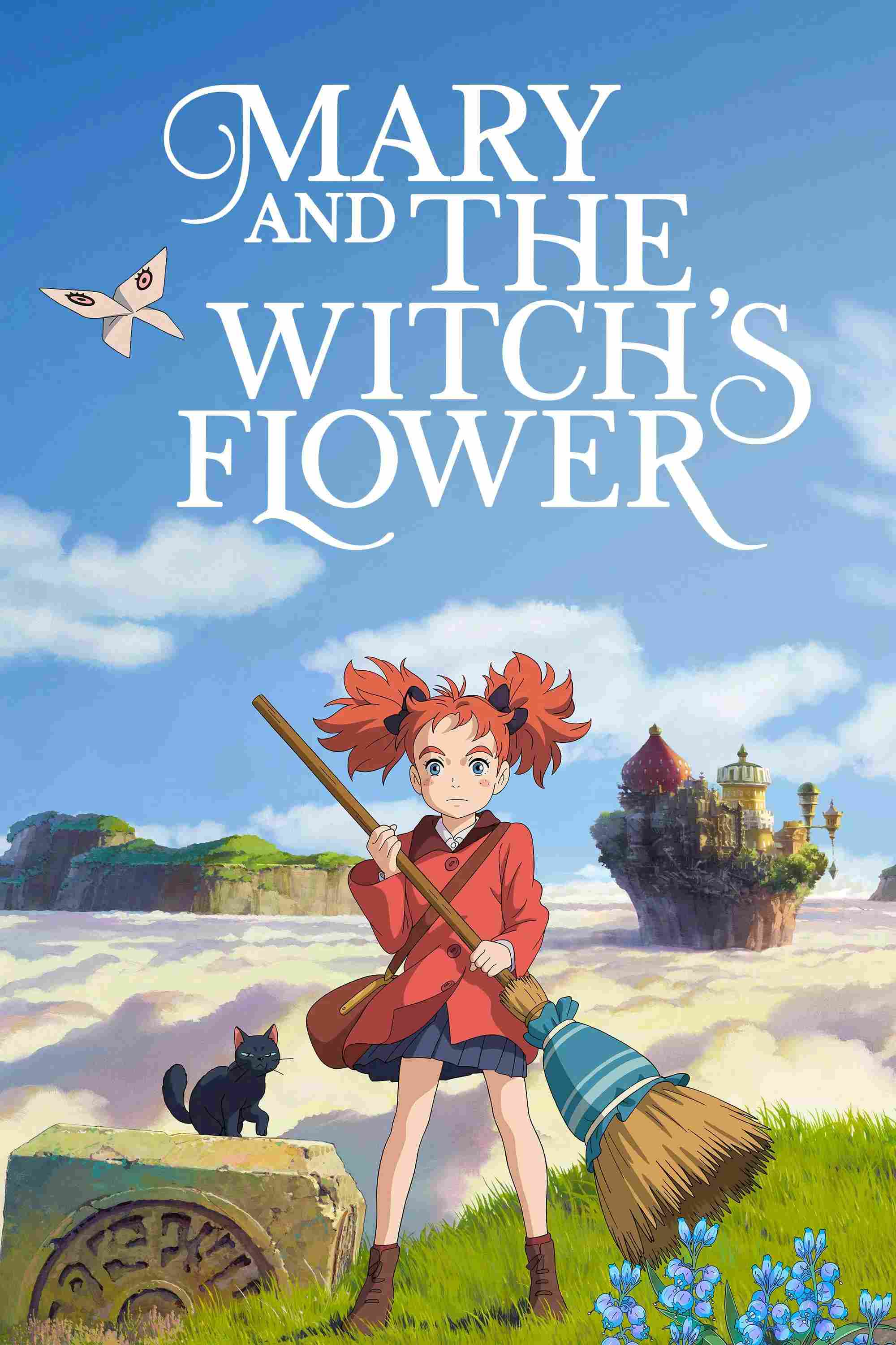 Poster chính thức của phim Phim Phiêu Lưu, Phim Hoạt Hình "Mary và Đóa Hoa Phù Thuỷ" (Mary and The Witch's Flower - 2017), với sự tham gia của diễn viên Yuki Amami và Ryunosuke Kamiki.
