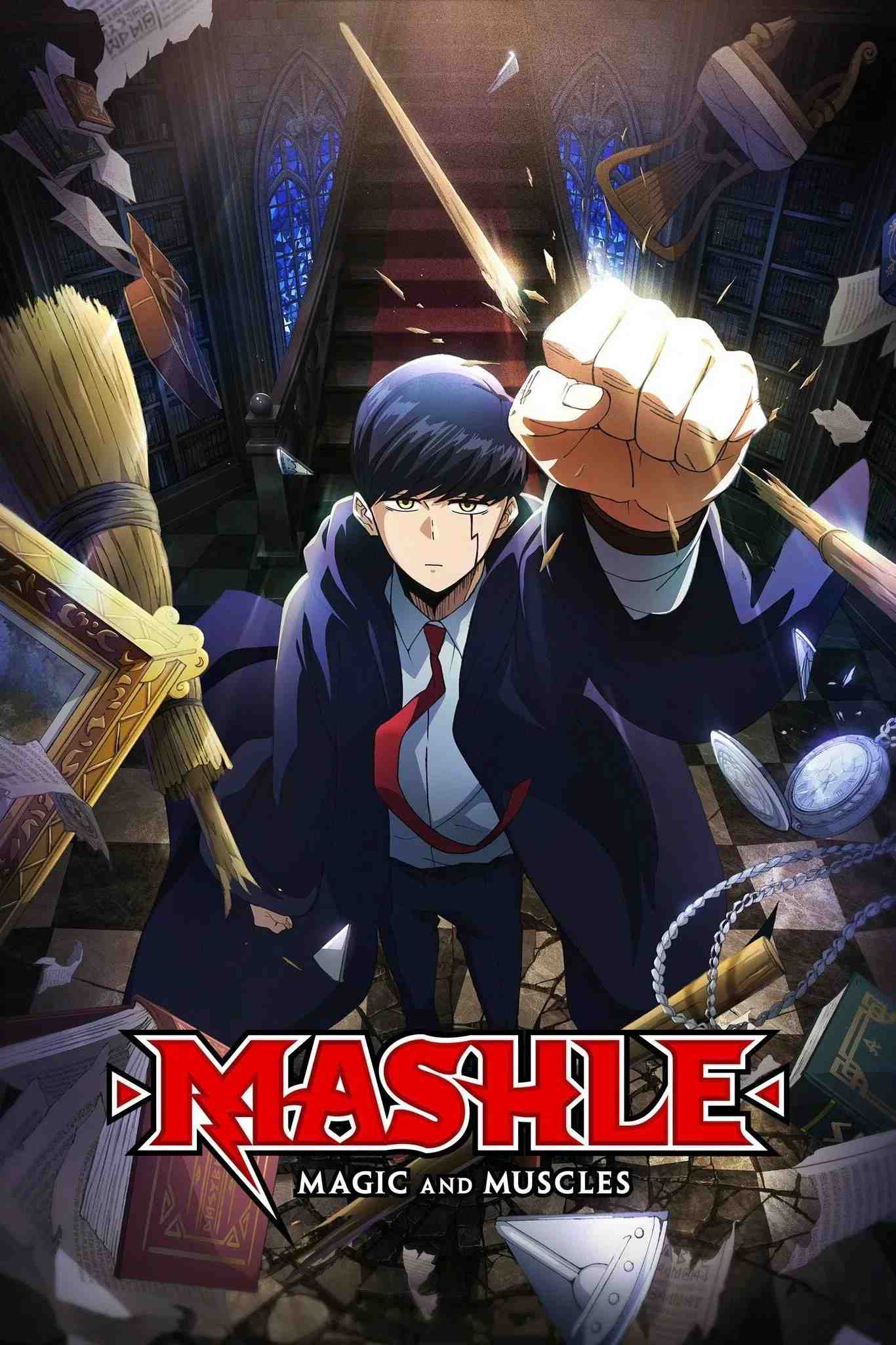 Poster chính thức của phim Phim Hoạt Hình, Phim Hài "Mashle: Ma Thuật Và Cơ Bắp (Phần 2)" (MASHLE: MAGIC AND MUSCLES - 2023), với sự tham gia của diễn viên Chiaki Kobayashi và Reiji Kawashima.