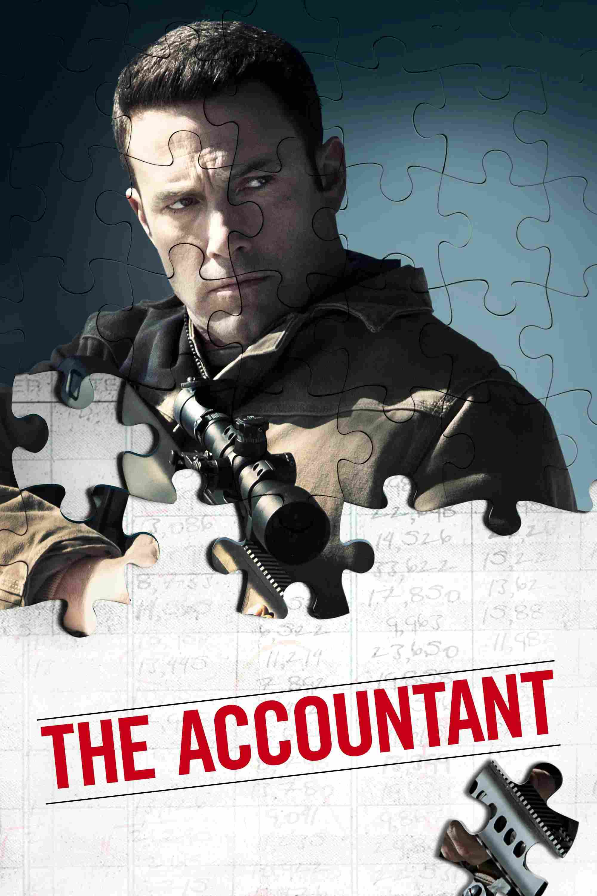 Poster chính thức của phim Phim Hình Sự, Phim Giật Gân "Mật Danh: Kế Toán" (The Accountant - 2016), với sự tham gia của diễn viên Ben Affleck và Cynthia Addai-Robinson.