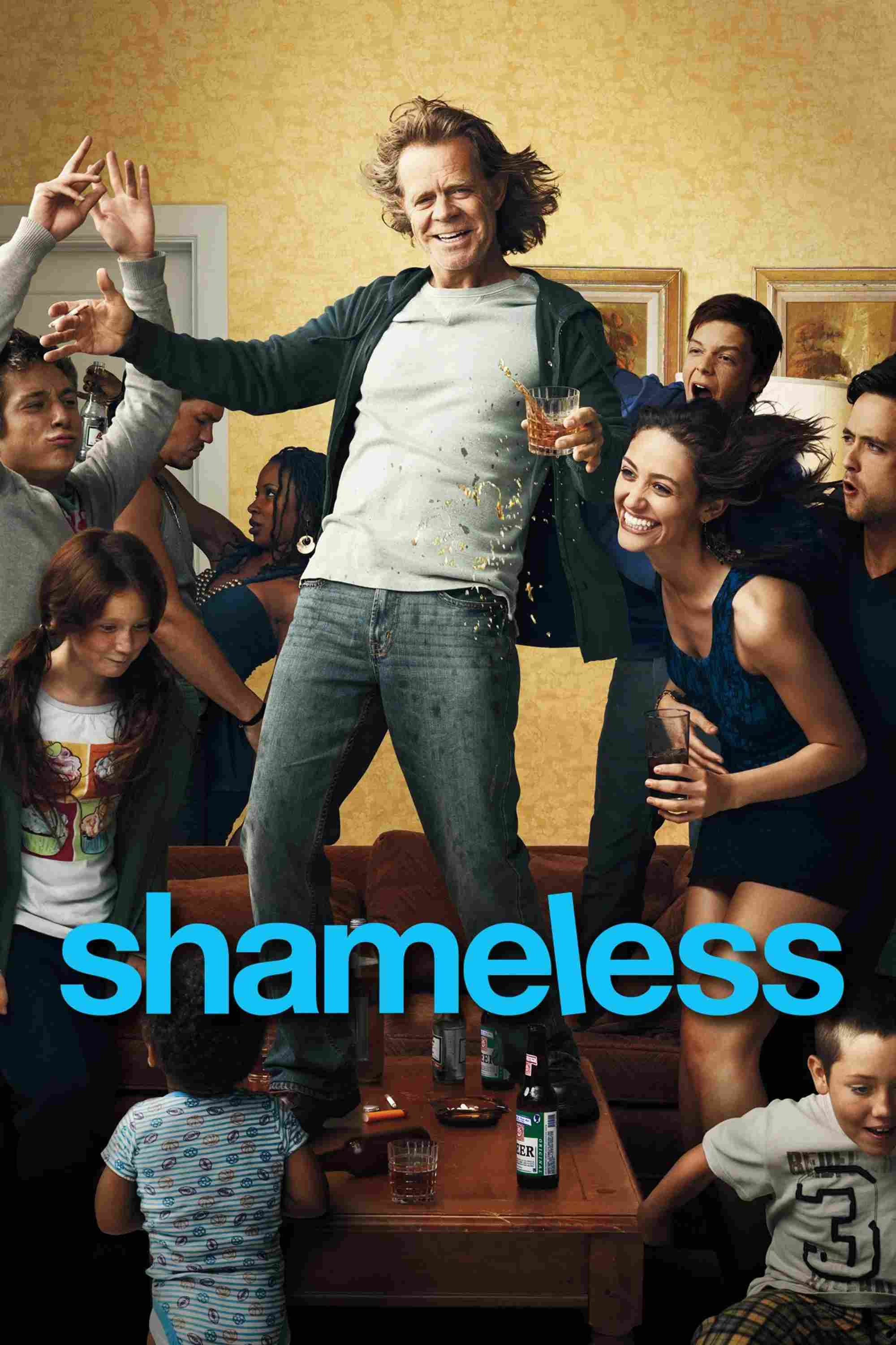 Poster chính thức của phim Phim Tâm Lý, Phim Hài "Mặt Dày (Phần 11)" (Shameless - 2011), với sự tham gia của diễn viên William H. Macy và Jeremy Allen White.