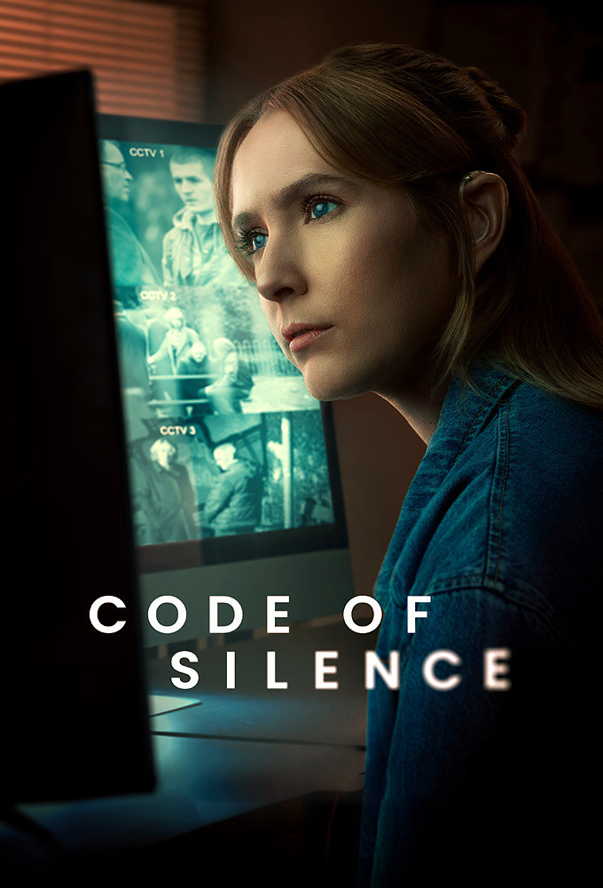 Poster chính thức của phim Phim Hình Sự, Phim Tâm Lý "Mật Mã Câm Lặng" (Code of Silence - 2025), với sự tham gia của diễn viên Rose Ayling-Ellis và Kieron Moore.