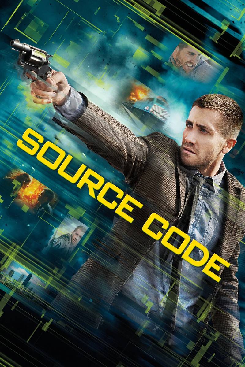 Poster chính thức của phim Phim Giật Gân, Phim Viễn Tưởng "Mật Mã Gốc" (Source Code - 2011), với sự tham gia của diễn viên Jake Gyllenhaal và Michelle Monaghan.