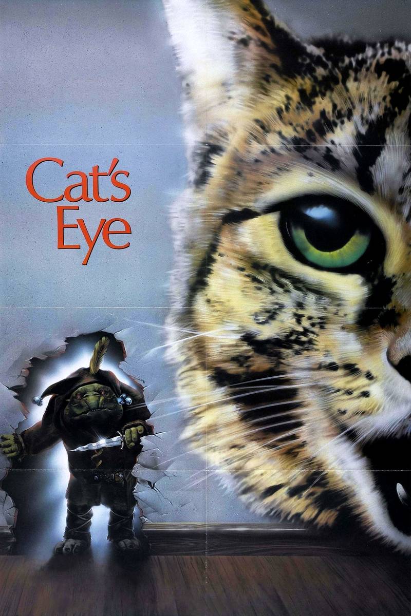 Poster chính thức của phim Phim Kinh Dị, Phim Giật Gân "Mắt Mèo" (Cat's Eye - 1985), với sự tham gia của diễn viên Drew Barrymore và James Woods.