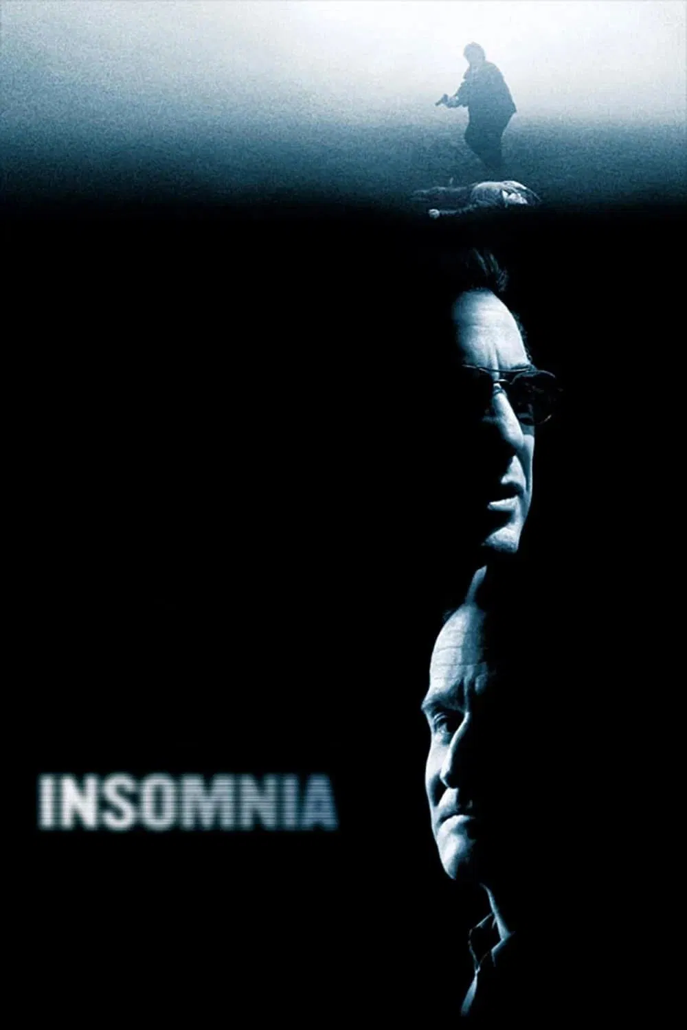 Poster chính thức của phim Phim Giật Gân, Phim Hình Sự "Mất Ngủ" (Insomnia - 2002), với sự tham gia của diễn viên Al Pacino và Robin Williams.