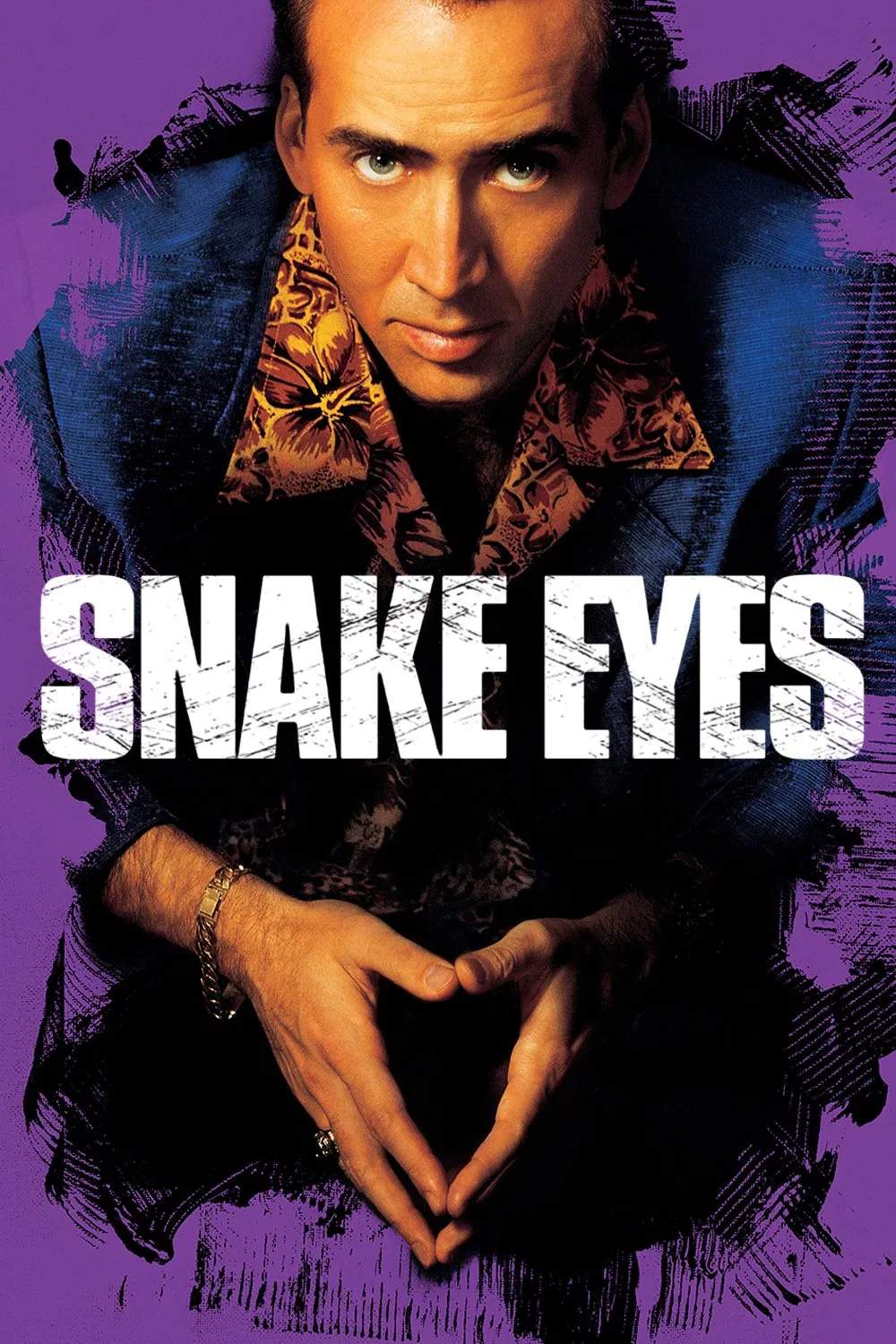 Poster chính thức của phim Phim Hình Sự, Phim Bí Ẩn "Mắt Rắn" (Snake Eyes - 1998), với sự tham gia của diễn viên Nicolas Cage và Gary Sinise.