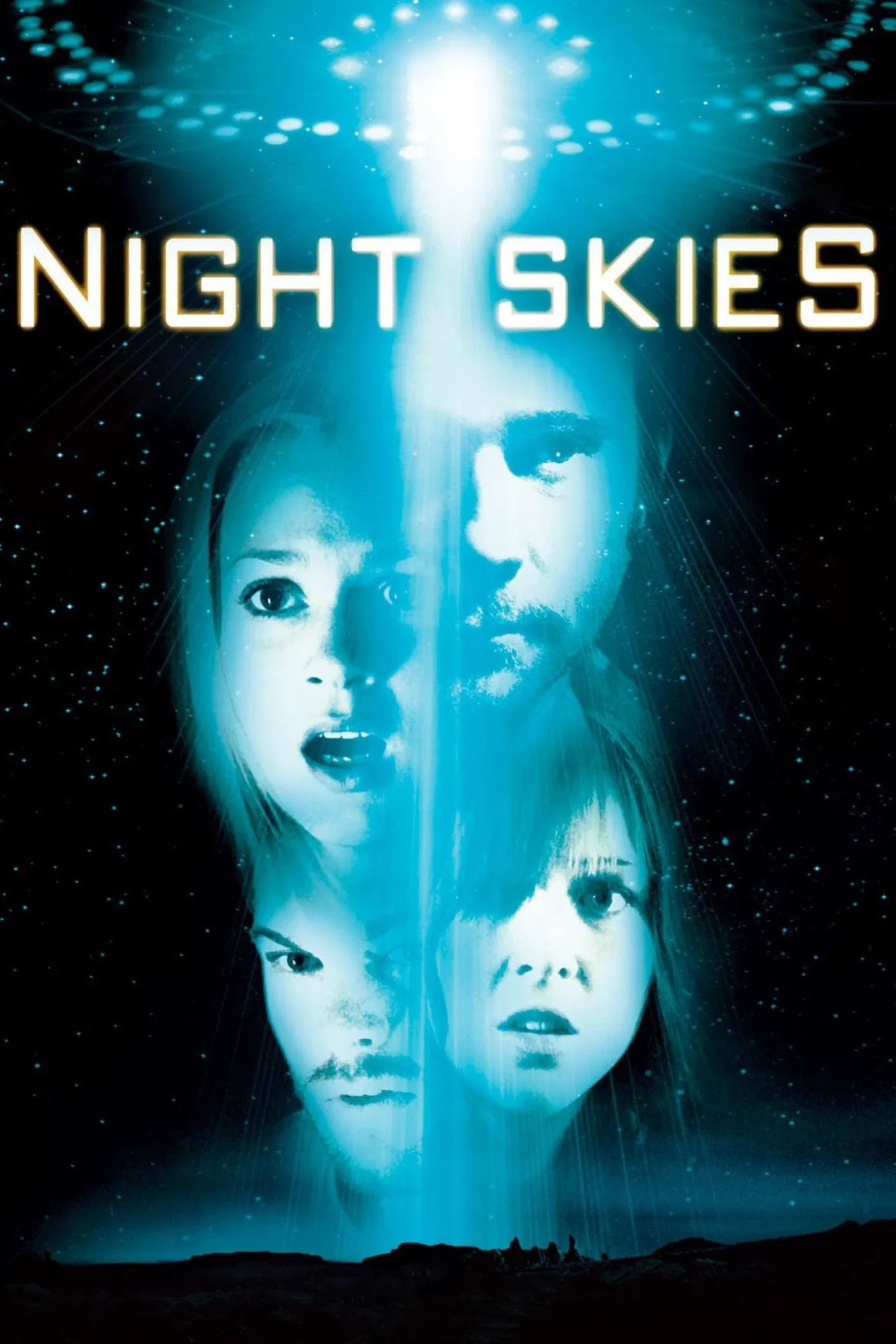 Poster chính thức của phim Phim Tâm Lý, Phim Kinh Dị "Mất Tích" (Night Skies - 2007), với sự tham gia của diễn viên Jason Connery và A. J. Cook.