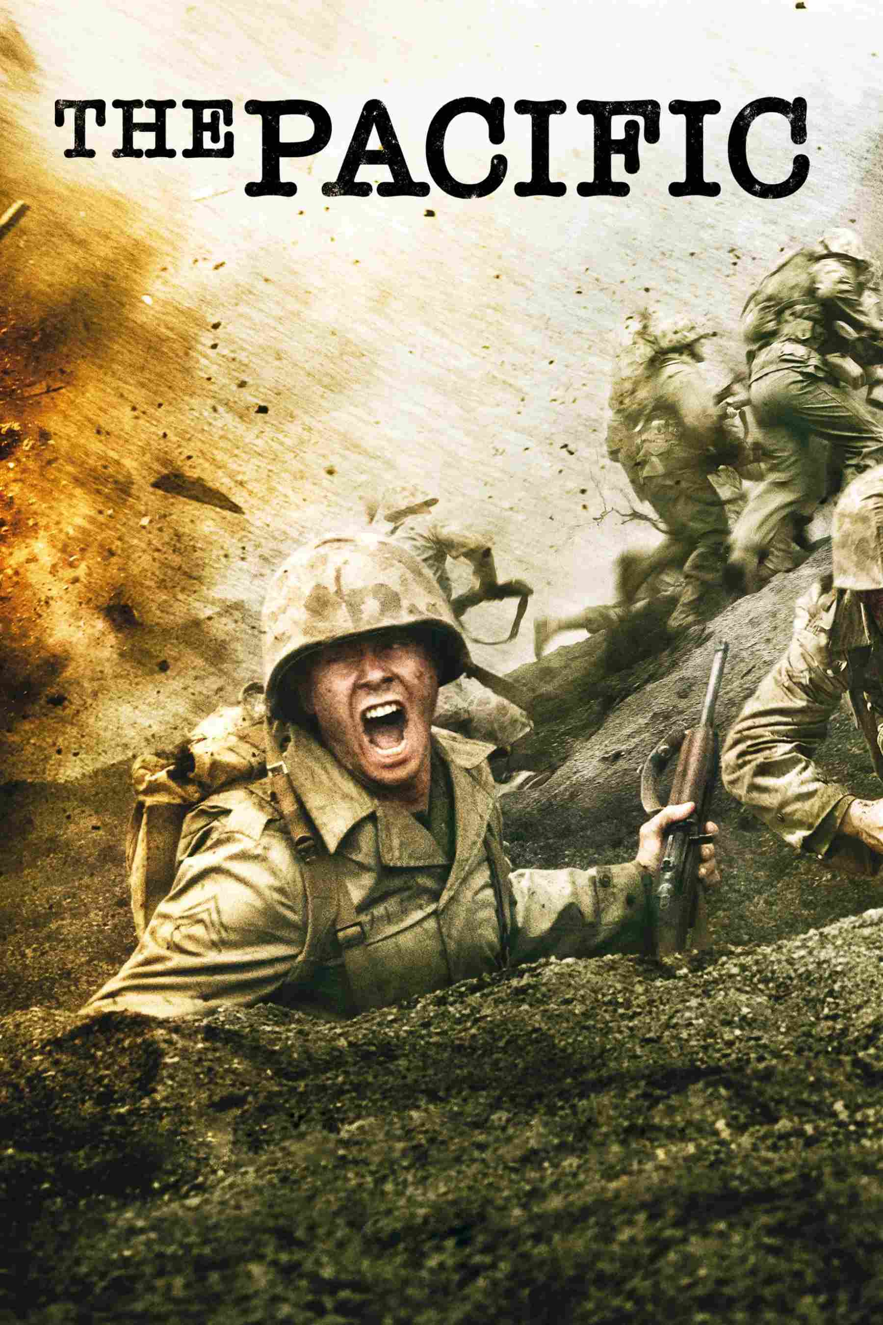 Poster chính thức của phim Phim Tâm Lý, Phim Hành Động & Phiêu Lưu "Mặt trận Thái Bình Dương" (The Pacific - 2010), với sự tham gia của diễn viên James Badge Dale và Jon Seda.