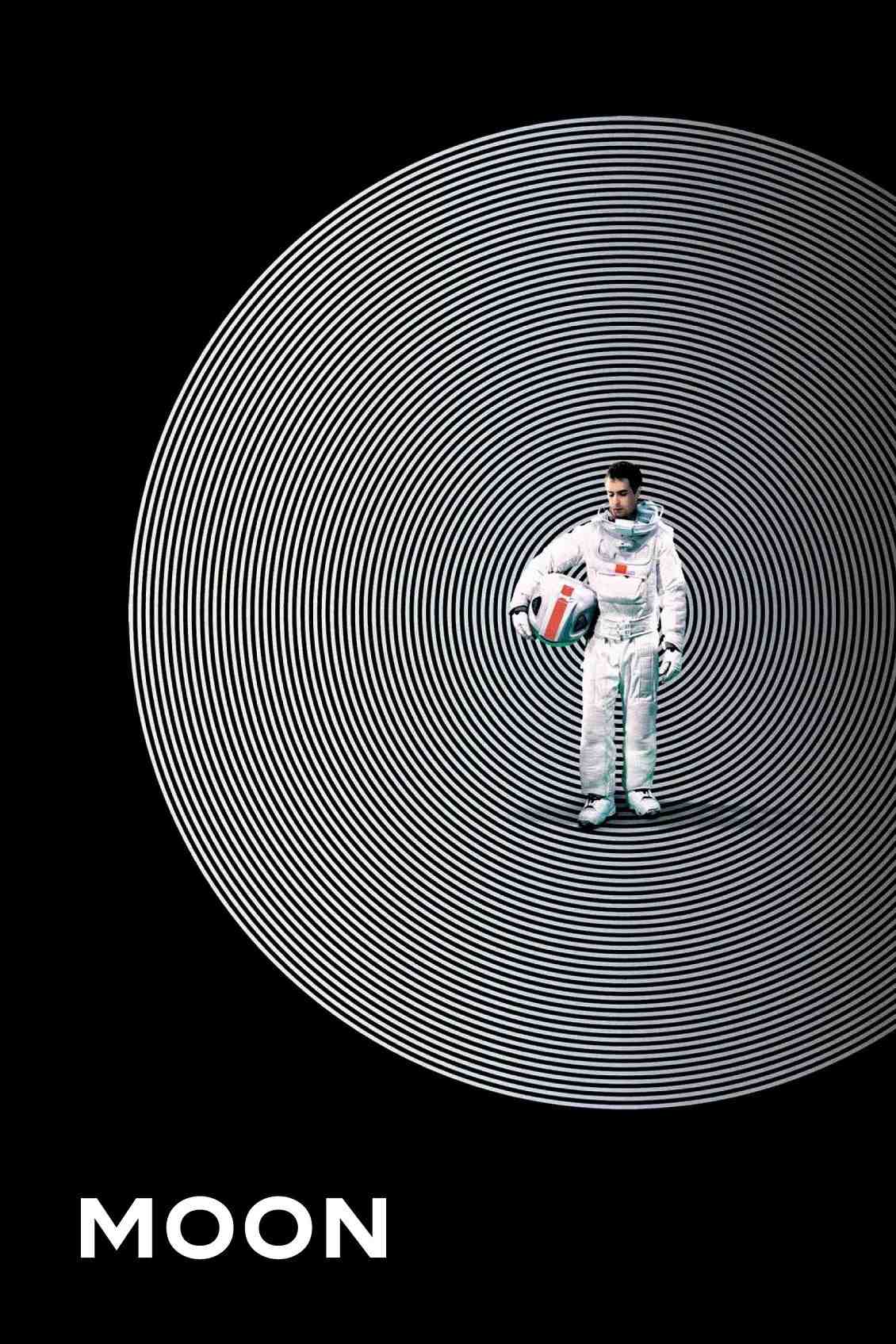 Poster chính thức của phim Phim Viễn Tưởng, Phim Tâm Lý "Mặt Trăng" (Moon - 2009), với sự tham gia của diễn viên Sam Rockwell và Kevin Spacey.