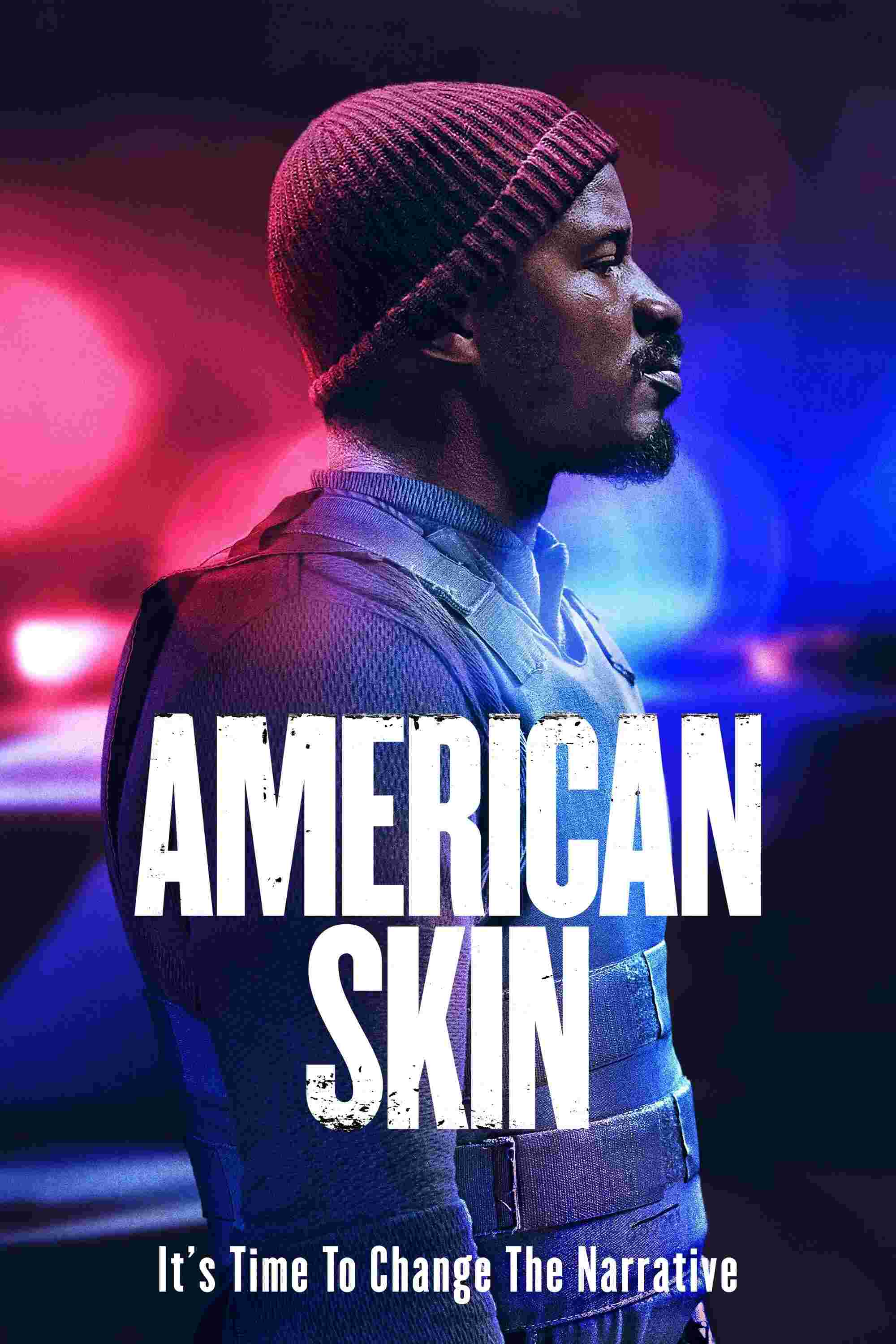 Poster chính thức của phim Phim Hình Sự, Phim Tâm Lý "Màu Da Mỹ" (American Skin - 2019), với sự tham gia của diễn viên Omari Hardwick và Theo Rossi.