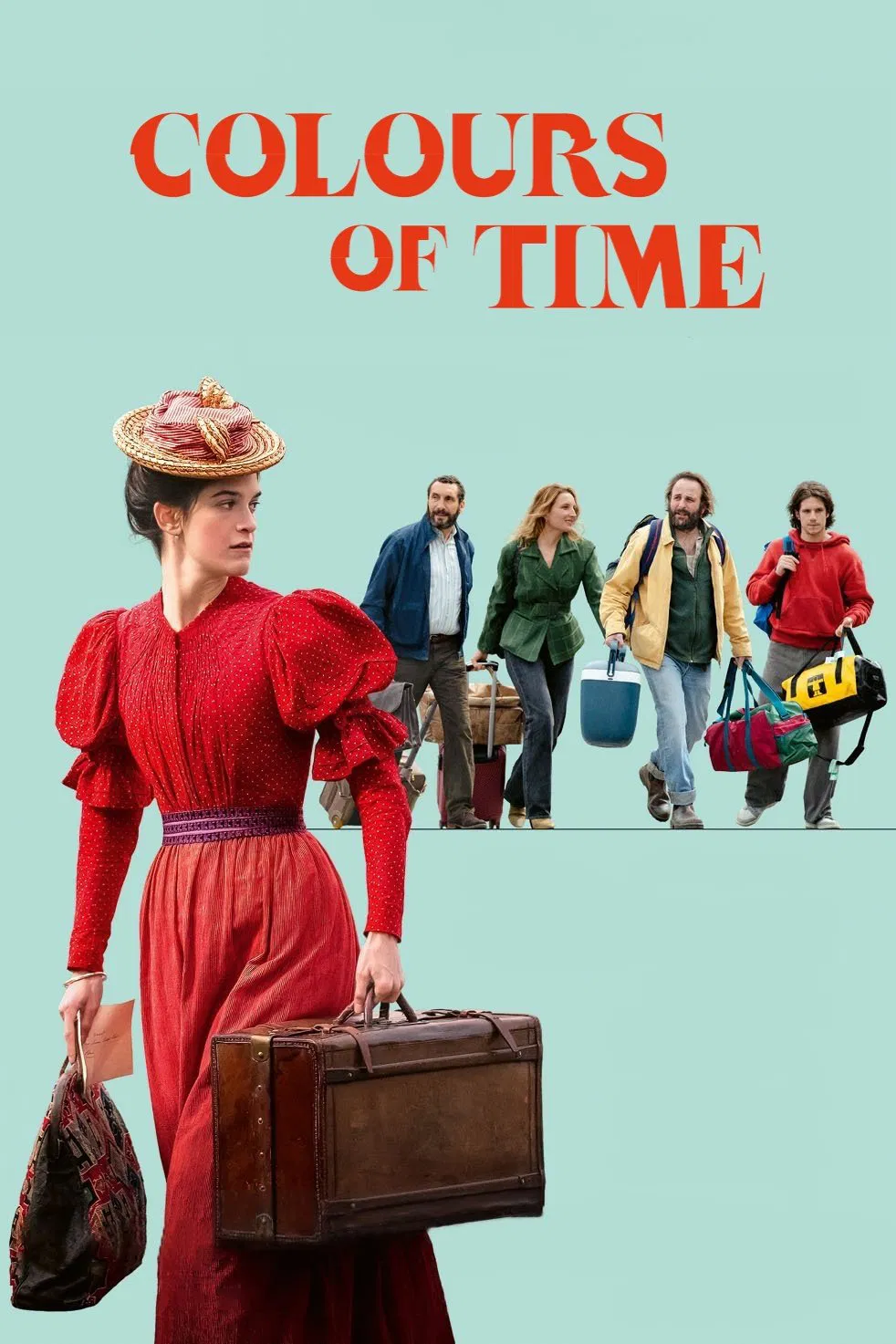 Poster chính thức của phim Phim Tâm Lý, Phim Hài "Màu Thời Gian (La Venue de l'avenir)" (Colours of Time - 2025), với sự tham gia của diễn viên Suzanne Lindon và Abraham Wapler.