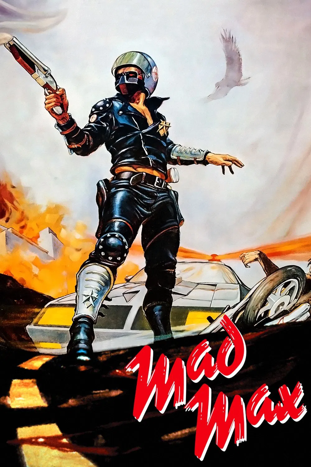 Poster chính thức của phim Phim Phiêu Lưu, Phim Hành Động "Max Điên" (Mad Max - 1979), với sự tham gia của diễn viên Mel Gibson và Joanne Samuel.