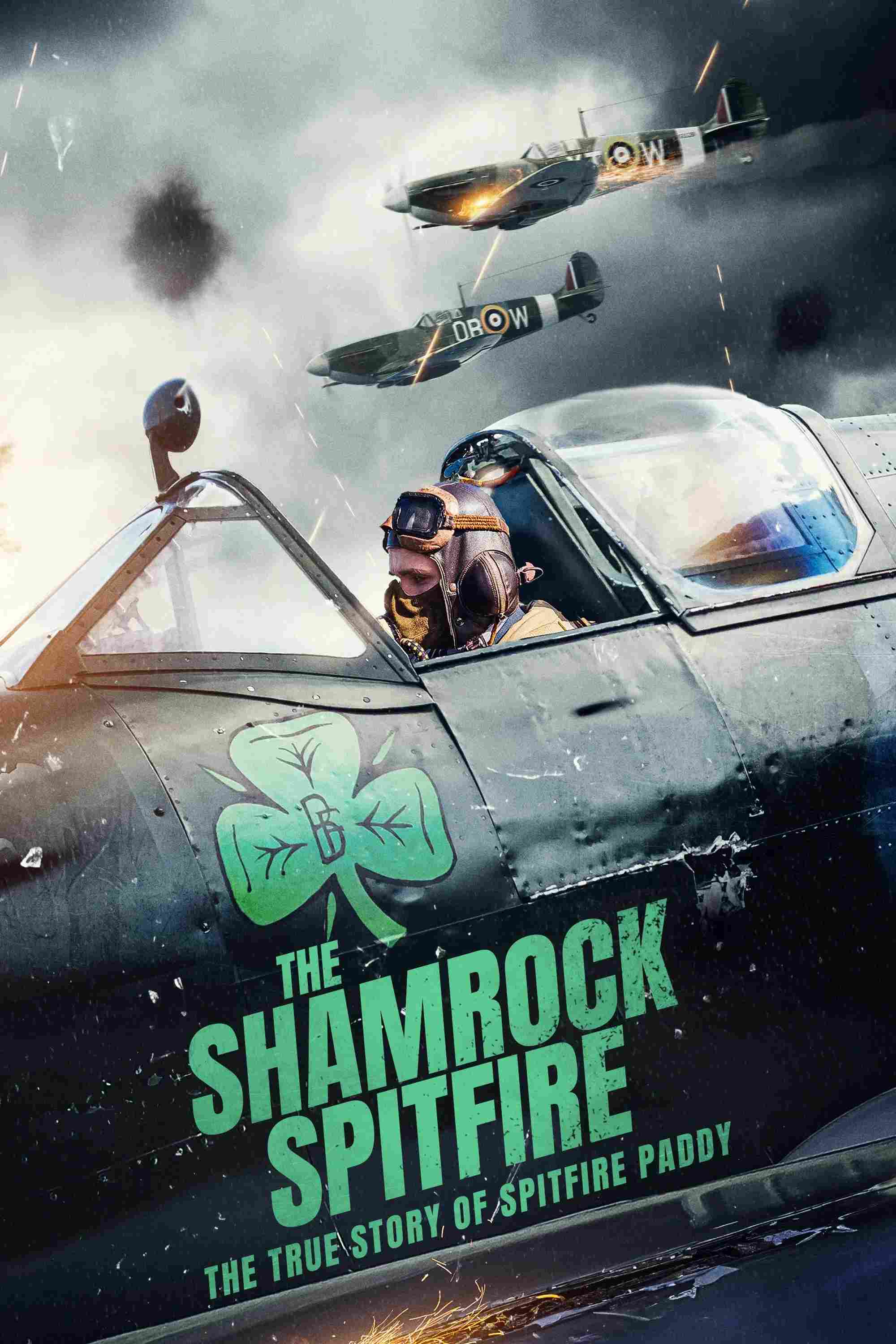 Poster chính thức của phim Phim Chiến Tranh, Phim Tâm Lý "Máy Bay Ném Bom" (The Shamrock Spitfire - 2024), với sự tham gia của diễn viên Carl Wharton và Jamie B. Chambers.