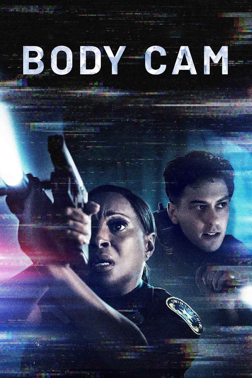 Poster chính thức của phim Phim Kinh Dị, Phim Giật Gân "Máy quay cảnh sát" (Body Cam - 2020), với sự tham gia của diễn viên Mary J. Blige và Nat Wolff.