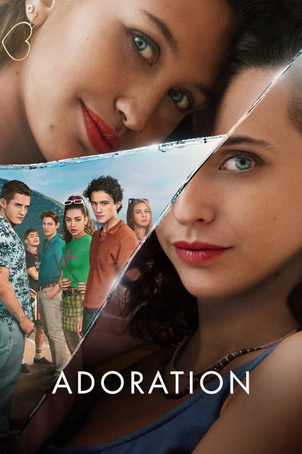 Poster chính thức của phim Phim Tâm Lý, Phim Bí Ẩn "Mê đắm" (Adoration - 2024), với sự tham gia của diễn viên Alice Lupparelli và Noemi Magagnini.