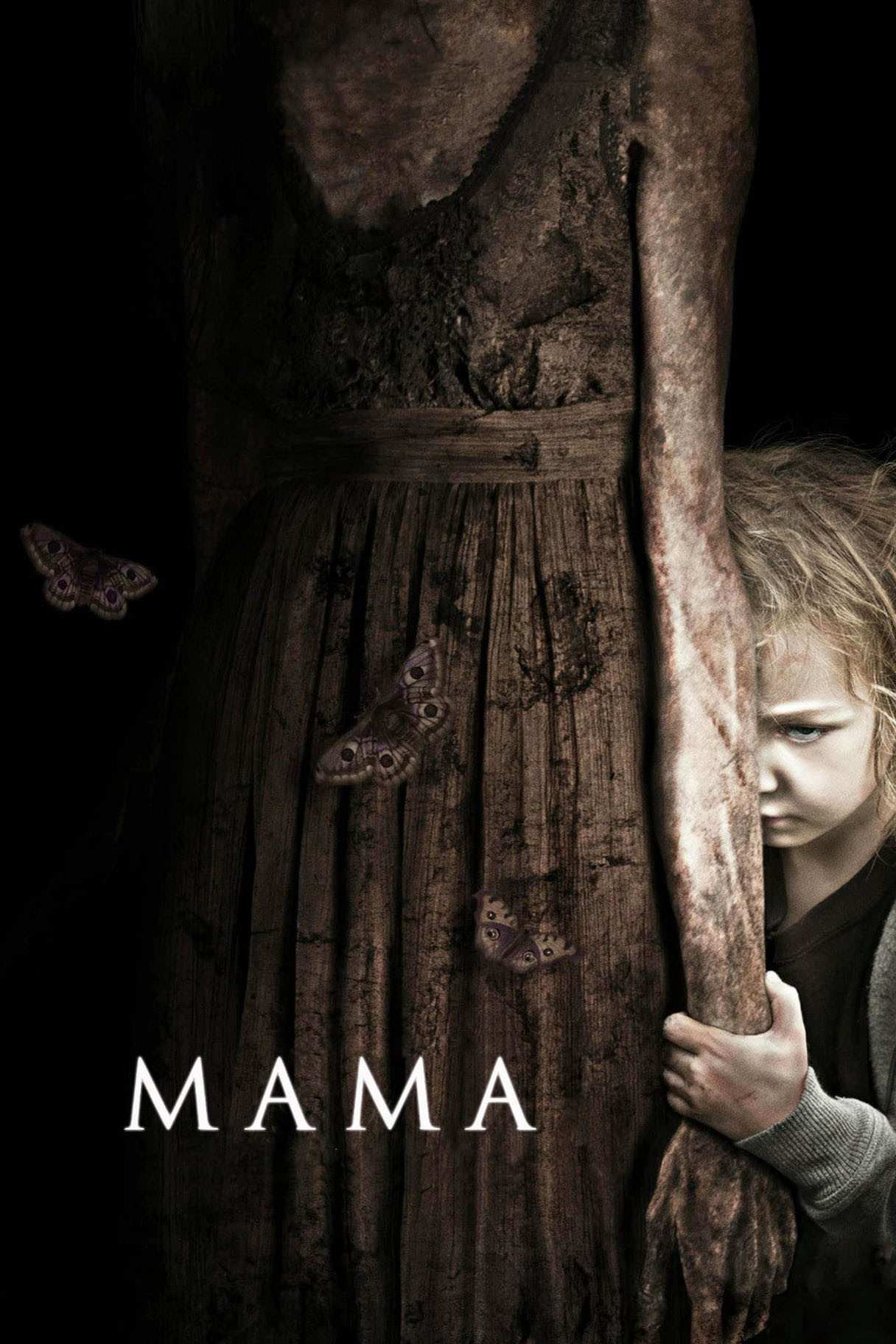Poster chính thức của phim Phim Kinh Dị "Mẹ Ma" (Mama - 2013), với sự tham gia của diễn viên Jessica Chastain và Nikolaj Coster-Waldau.