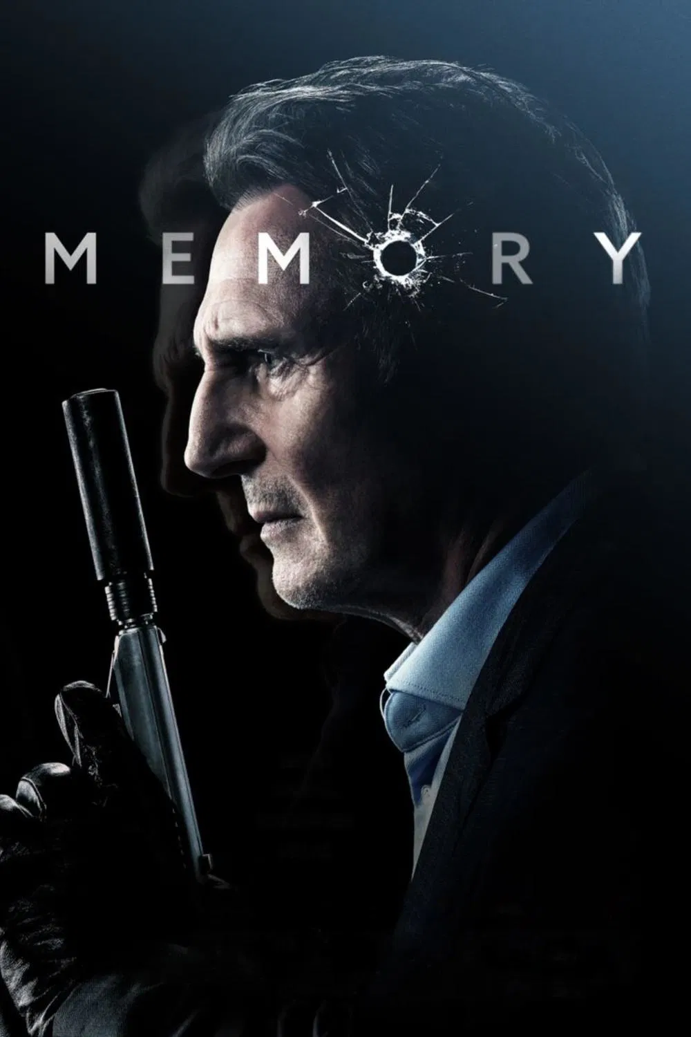 Poster chính thức của phim Phim Hành Động, Phim Giật Gân "Ký Ức" (Memory - 2022), với sự tham gia của diễn viên Liam Neeson và Guy Pearce.