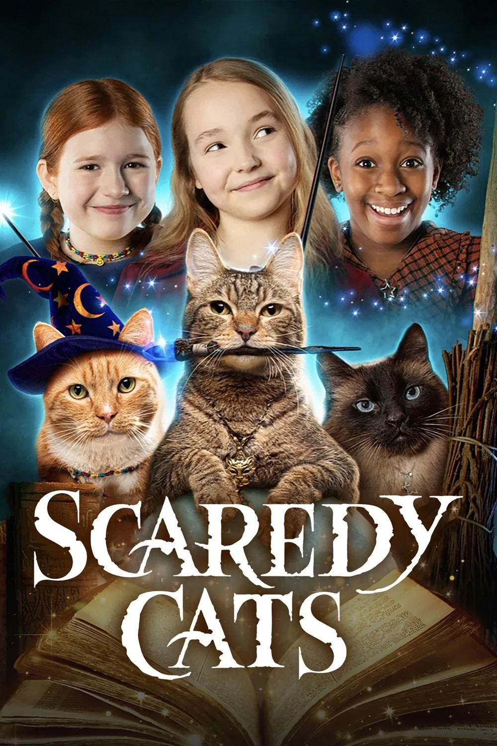 Poster chính thức của phim Phim Gia Đình, Phim Viễn Tưởng & Giả Tưởng "Mèo nhát" (Scaredy Cats - 2021), với sự tham gia của diễn viên Sophia Reid-Gantzert và Ava Augustin.