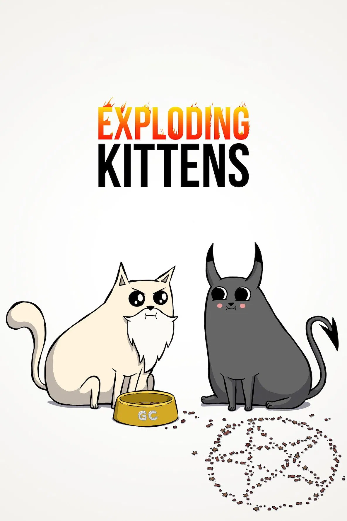 Poster chính thức của phim Phim Hoạt Hình, Phim Hài "Mèo Nổ" (Exploding Kittens - 2024), với sự tham gia của diễn viên Tom Ellis và Ally Maki.
