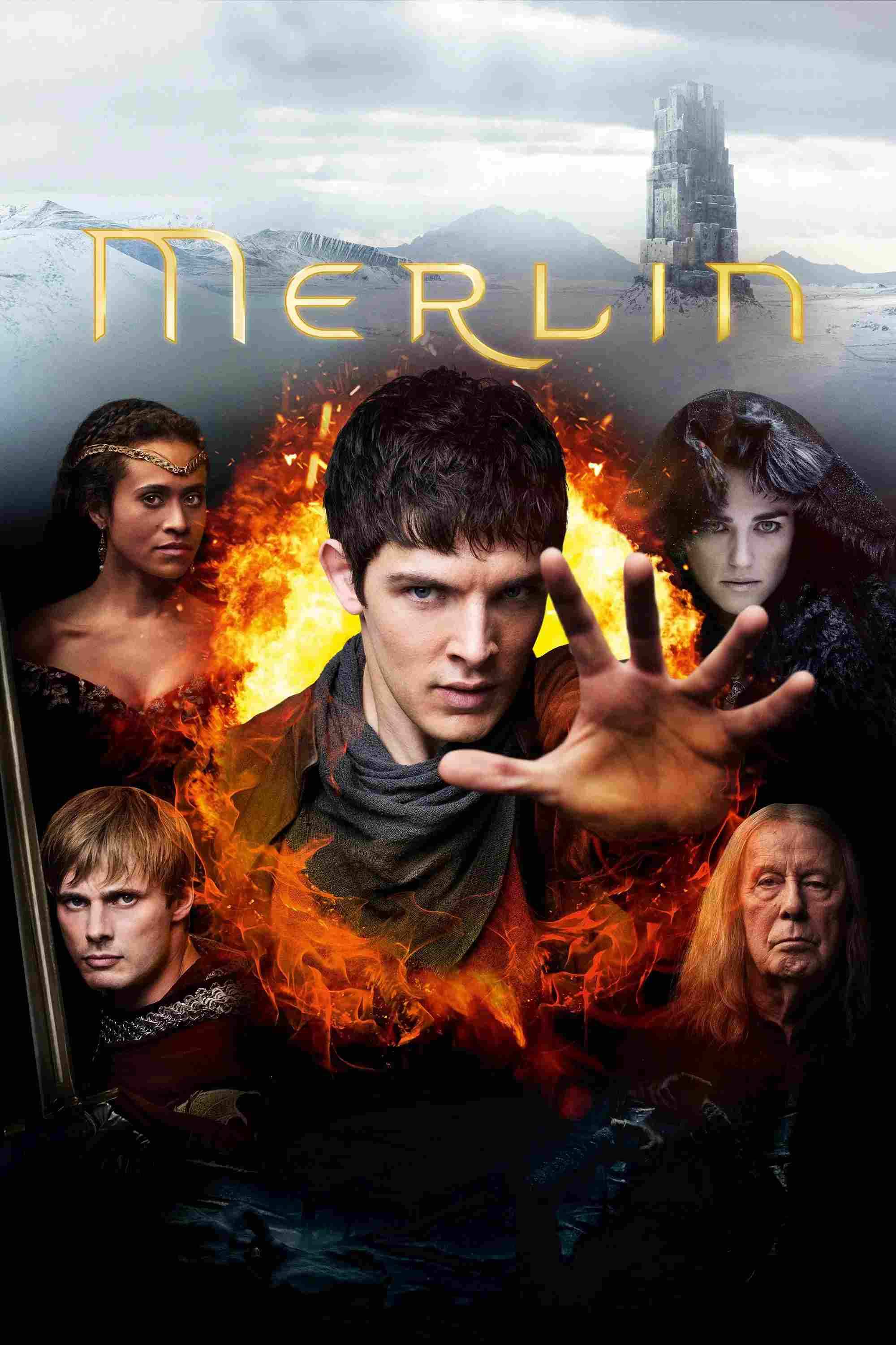 Poster chính thức của phim Phim Hành Động & Phiêu Lưu, Phim Tâm Lý "Merlin (Phần 3)" (Merlin - 2008), với sự tham gia của diễn viên Colin Morgan và Angel Coulby.