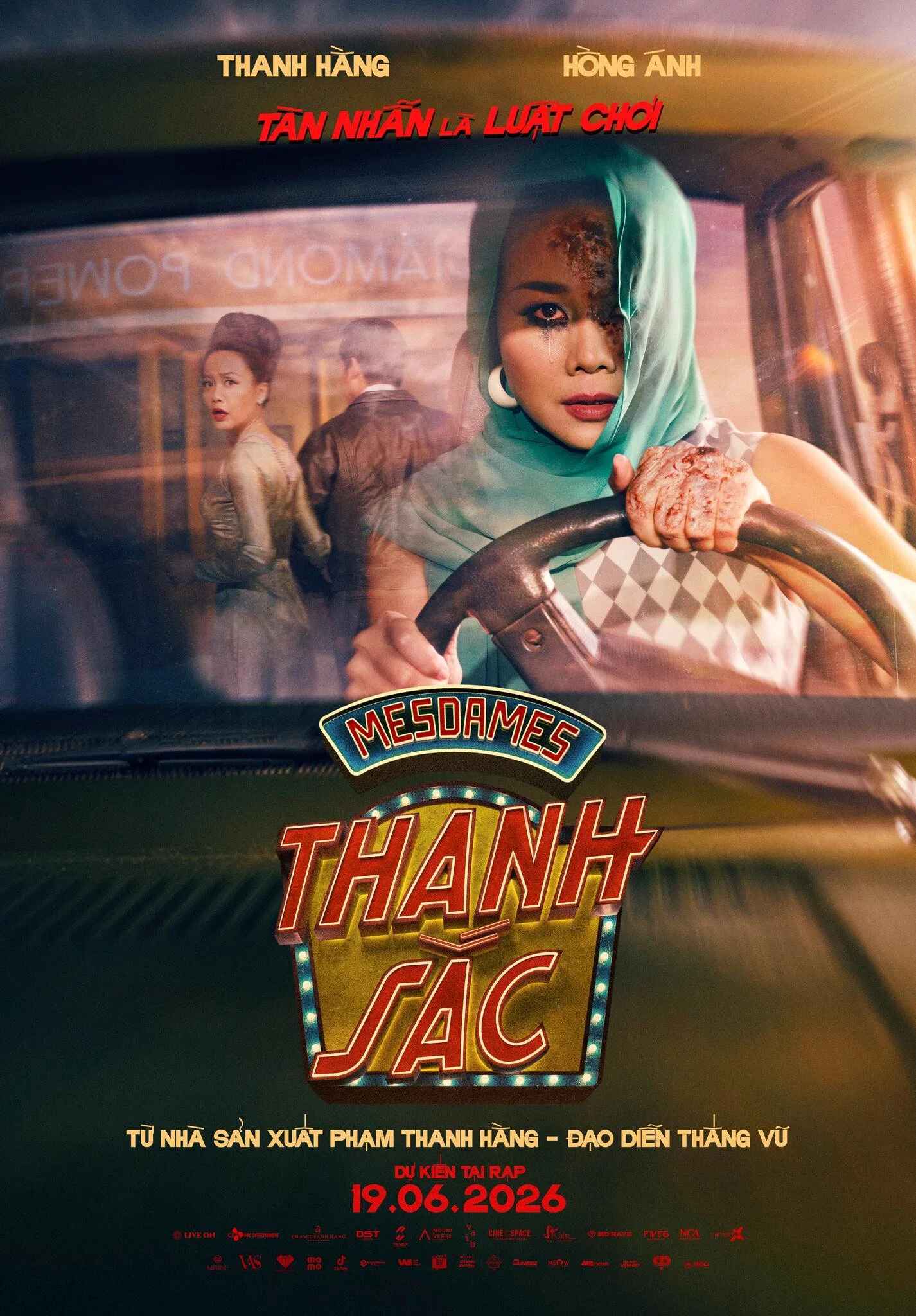 Poster chính thức của phim Phim Tâm Lý, Phim Tình Cảm "Mesdames Thanh Sắc" (Mesdames Thanh Sắc - 2026), với sự tham gia của diễn viên Thanh Hằng và Hồng Ánh.