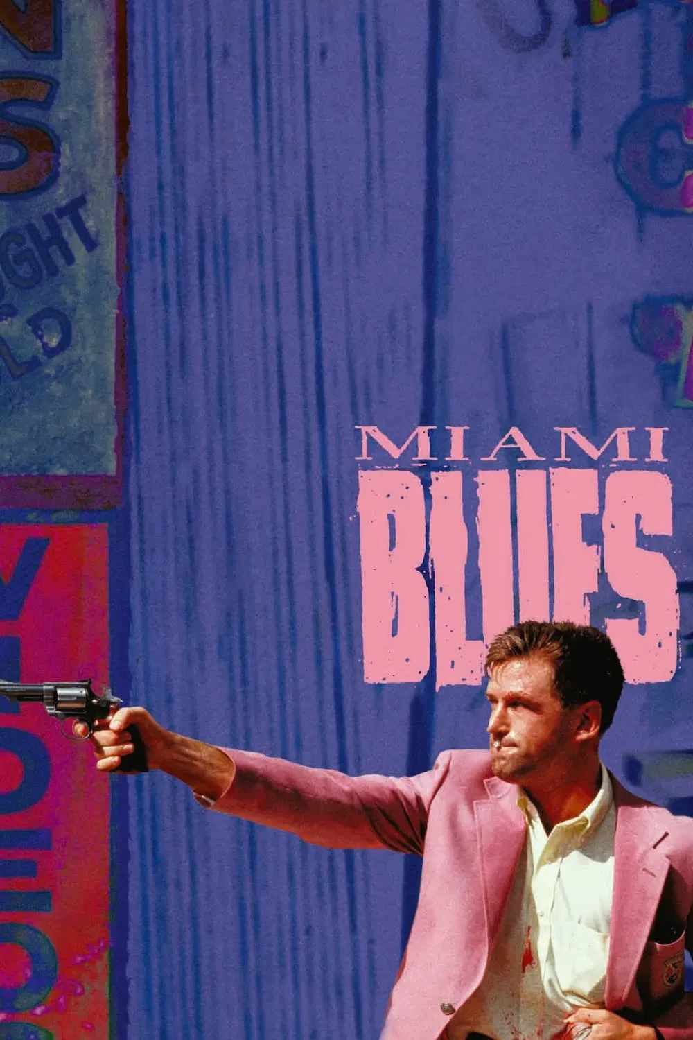 Poster chính thức của phim Phim Hành Động, Phim Hình Sự "Miami Blues" (Miami Blues - 1990), với sự tham gia của diễn viên Fred Ward và Alec Baldwin.