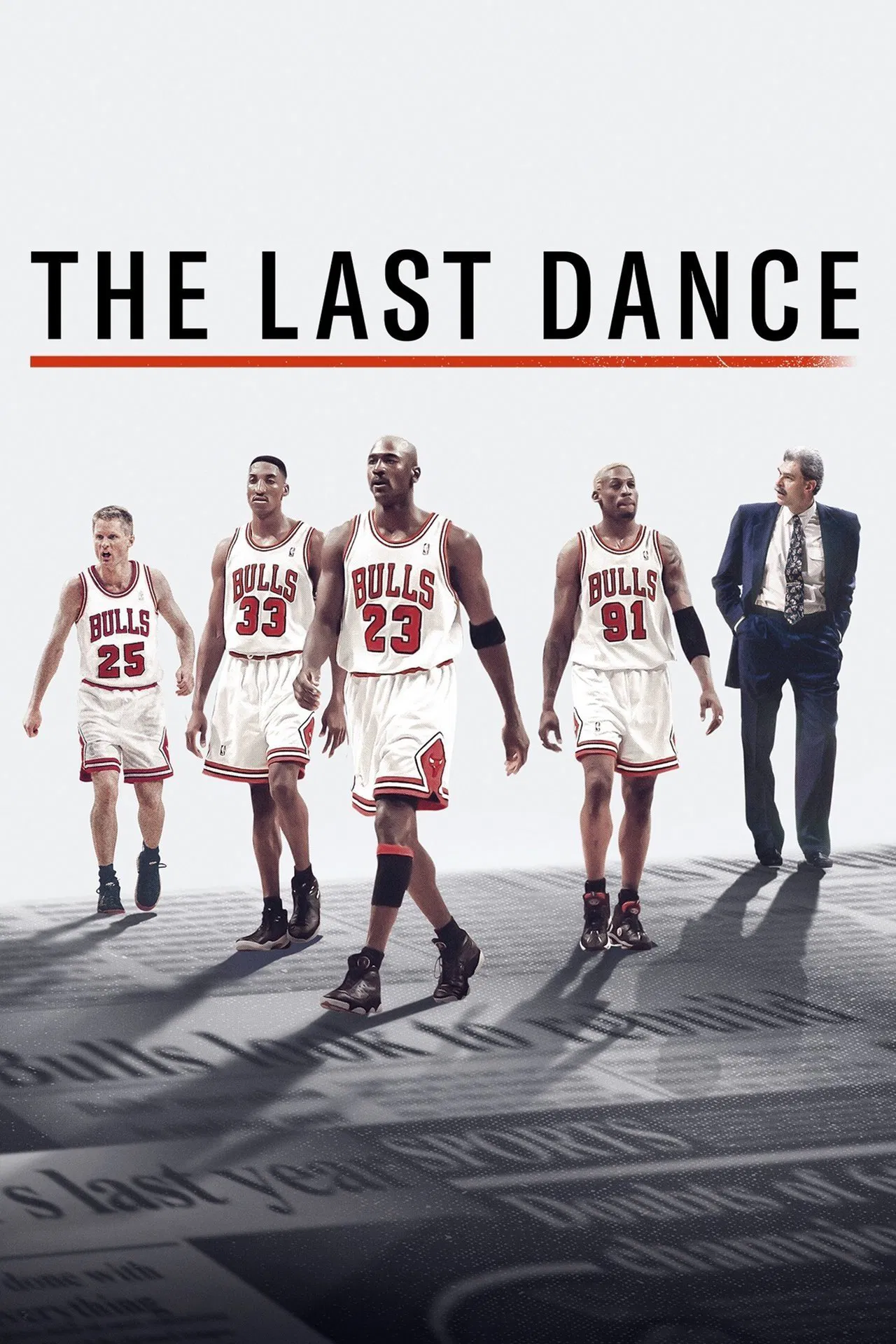Poster chính thức của phim Phim Tài Liệu "Michael Jordan: Mùa Giải Cuối Cùng" (The Last Dance - 2020), với sự tham gia của diễn viên Michael Jordan và Scottie Pippen.