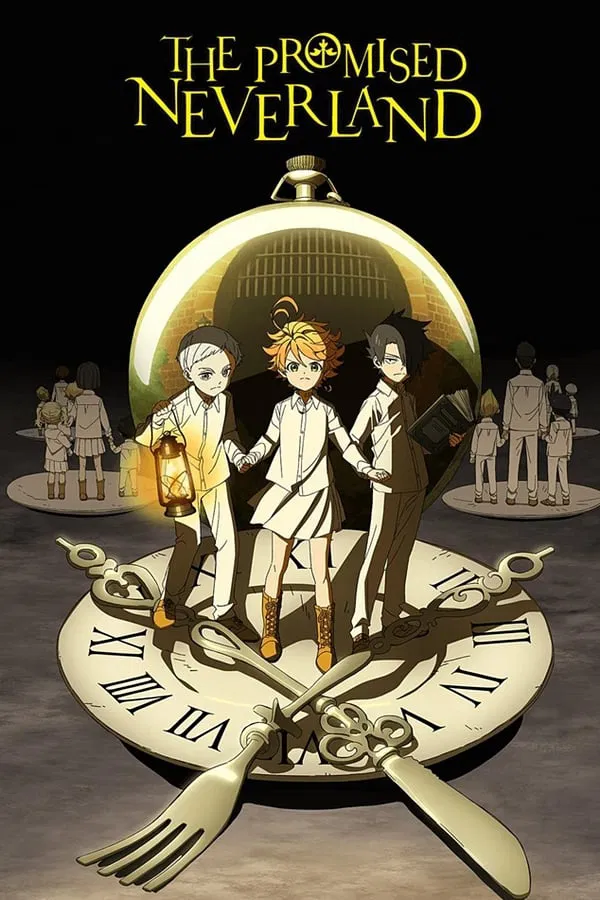 Poster chính thức của phim Phim Hoạt Hình, Phim Bí Ẩn "Miền Đất Hứa" (The Promised Neverland - 2019), với sự tham gia của diễn viên Sumire Morohoshi và Mariya Ise.