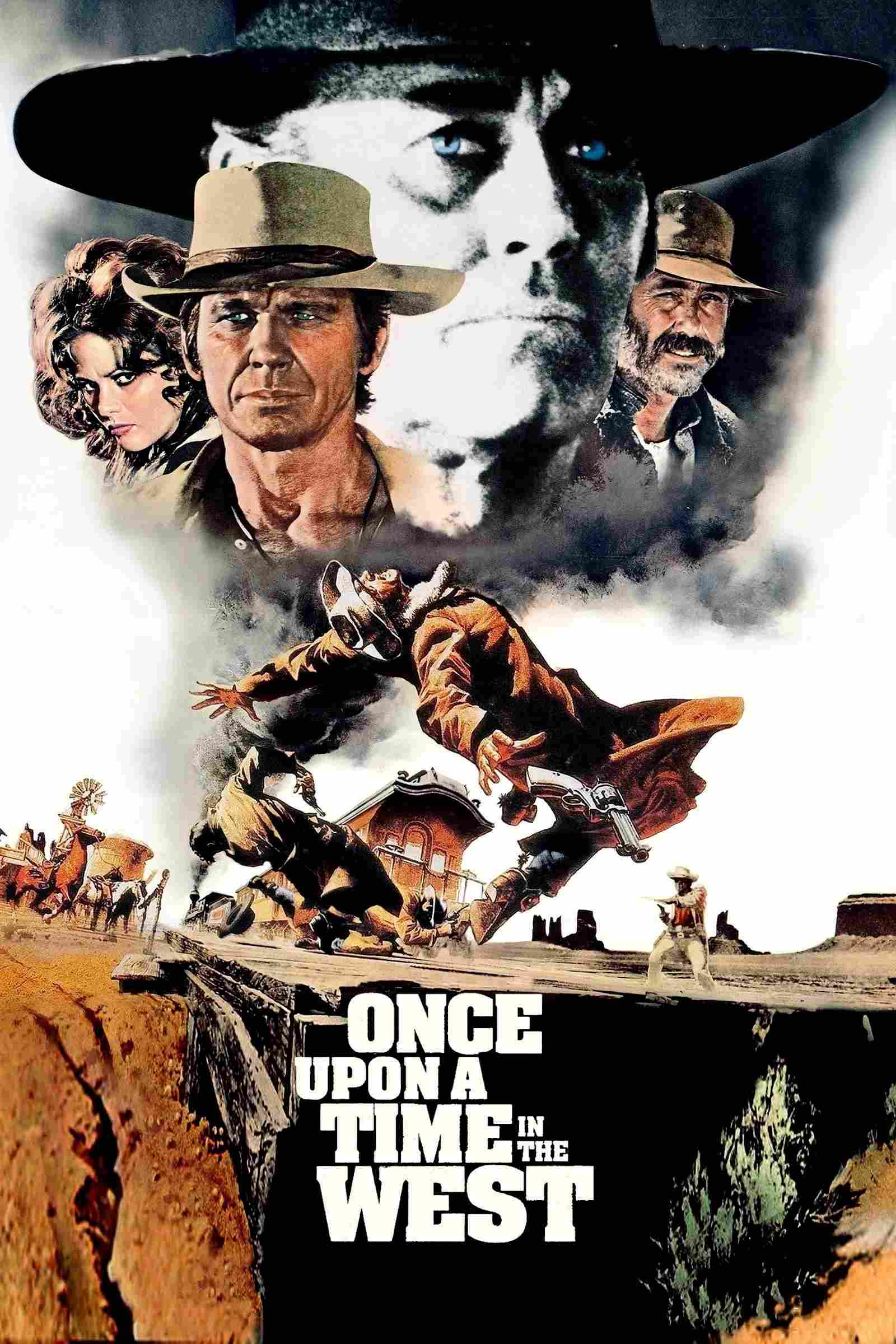 Poster chính thức của phim Phim Tâm Lý, Phim Miền Tây "Miền Viễn Tây Ngày Ấy" (Once Upon a Time in the West - 1968), với sự tham gia của diễn viên Claudia Cardinale và Henry Fonda.