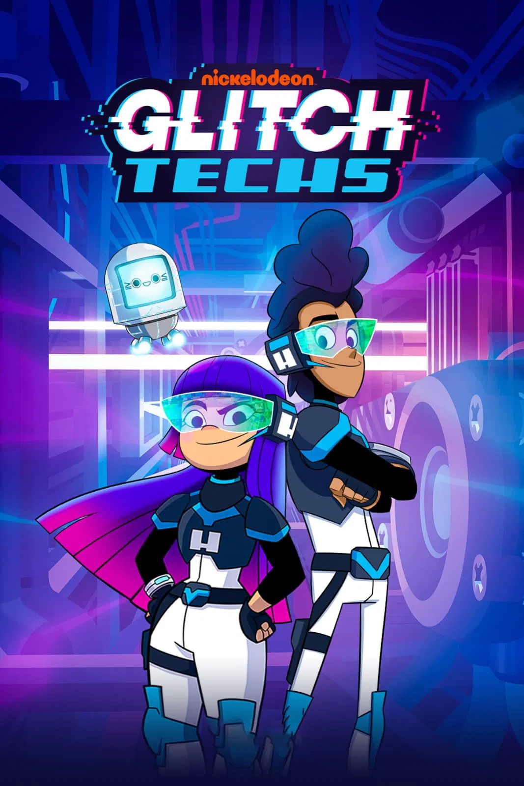 Poster chính thức của phim Phim Hoạt Hình, Phim Viễn Tưởng & Giả Tưởng "Miko và High Five (Phần 2)" (Glitch Techs - 2020), với sự tham gia của diễn viên Ricardo Hurtado và Luke Youngblood.