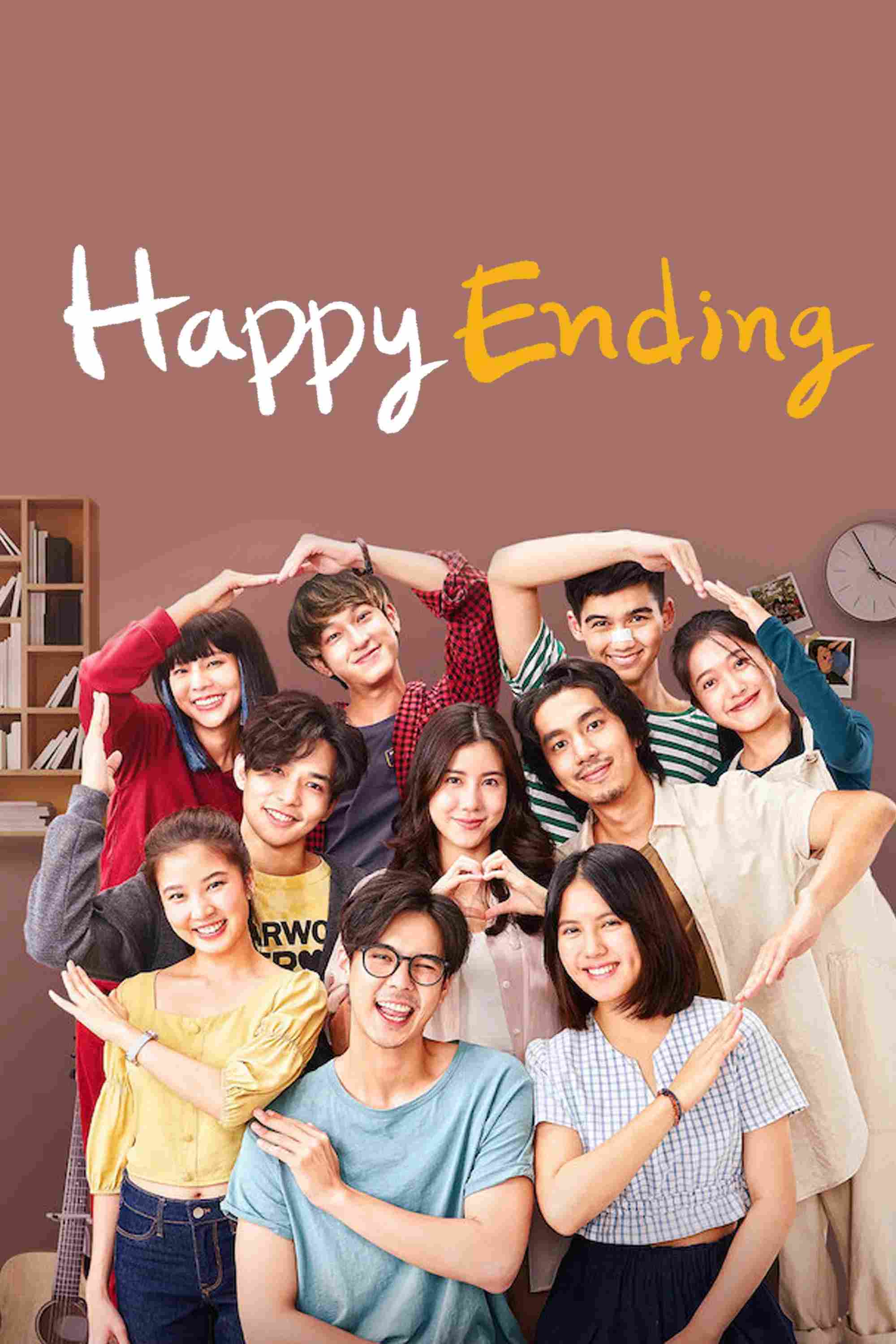Poster chính thức của phim Phim Tình Cảm, Phim Hài "Mình Yêu Nhau Đi" (Happy Ending - 2022), với sự tham gia của diễn viên Pachara Chirathivat và Phantira Pipityakorn.