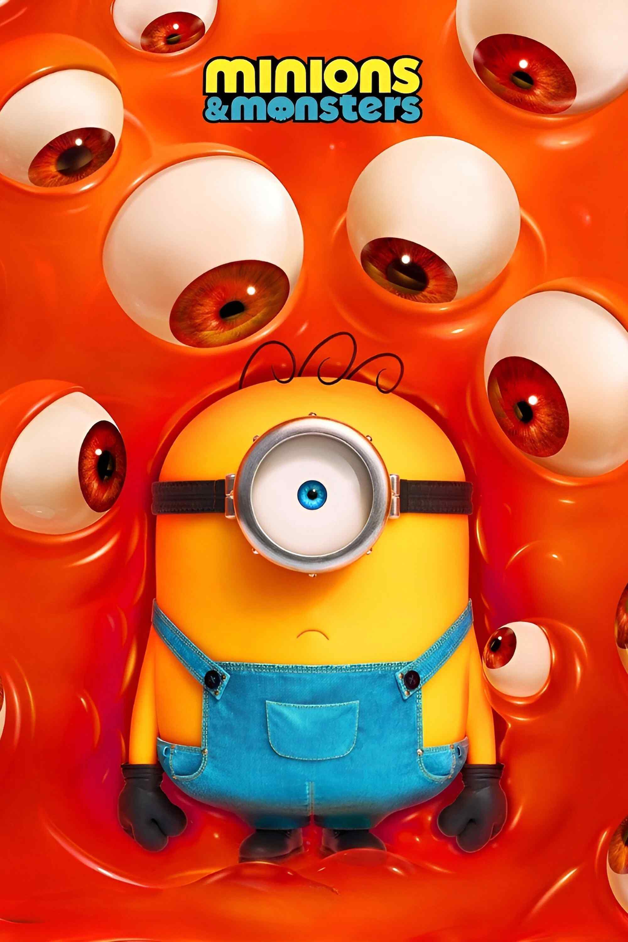 Poster chính thức của phim Phim Phiêu Lưu, Phim Hoạt Hình "Minions & Quái Vật" (Minions & Monsters - 2026), với sự tham gia của diễn viên Pierre Coffin và Trey Parker.