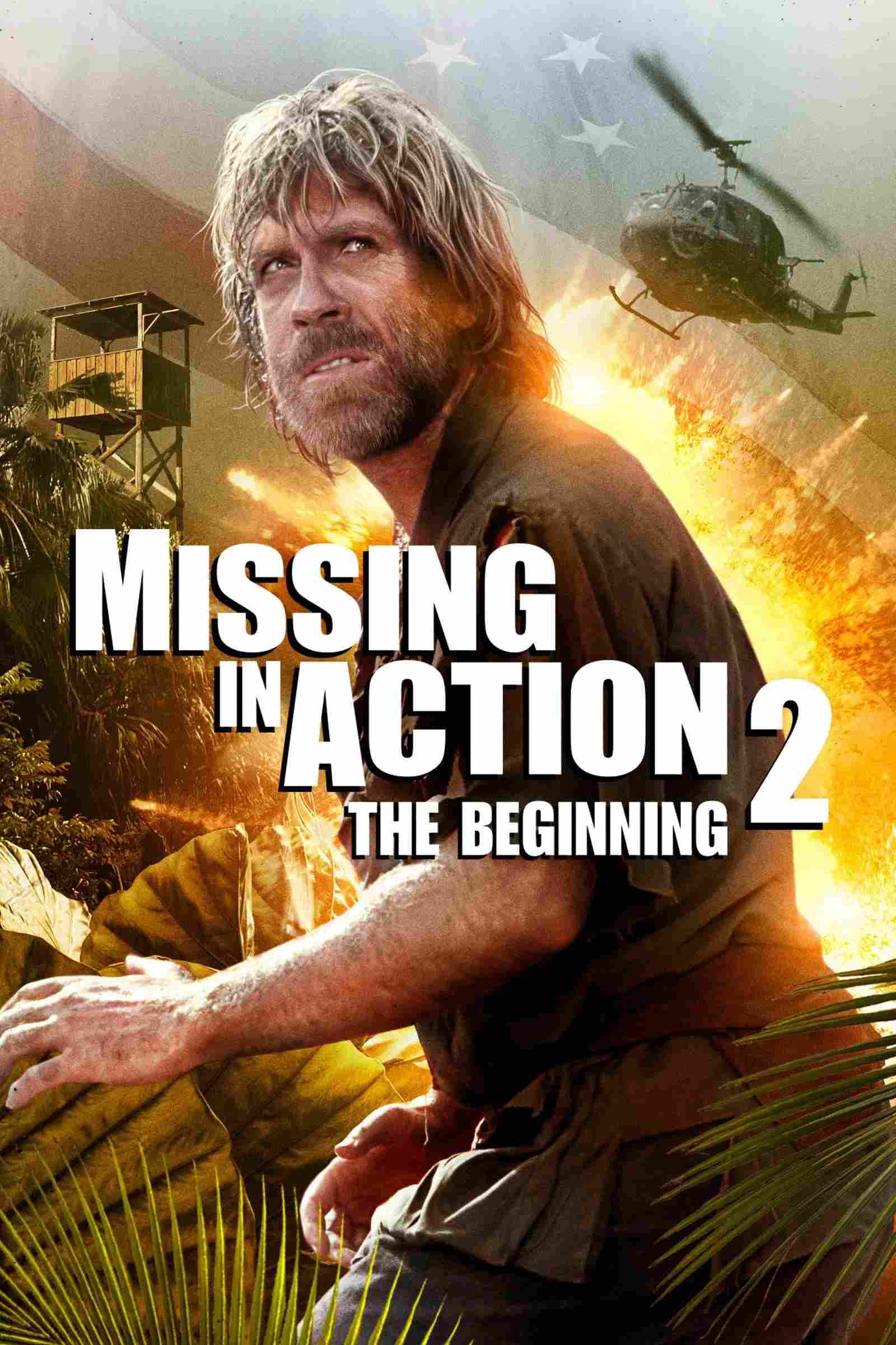 Poster chính thức của phim Phim Hành Động, Phim Chiến Tranh "Missing in Action 2: The Beginning" (Missing in Action 2: The Beginning - 1985), với sự tham gia của diễn viên Chuck Norris và Soon-Tek Oh.