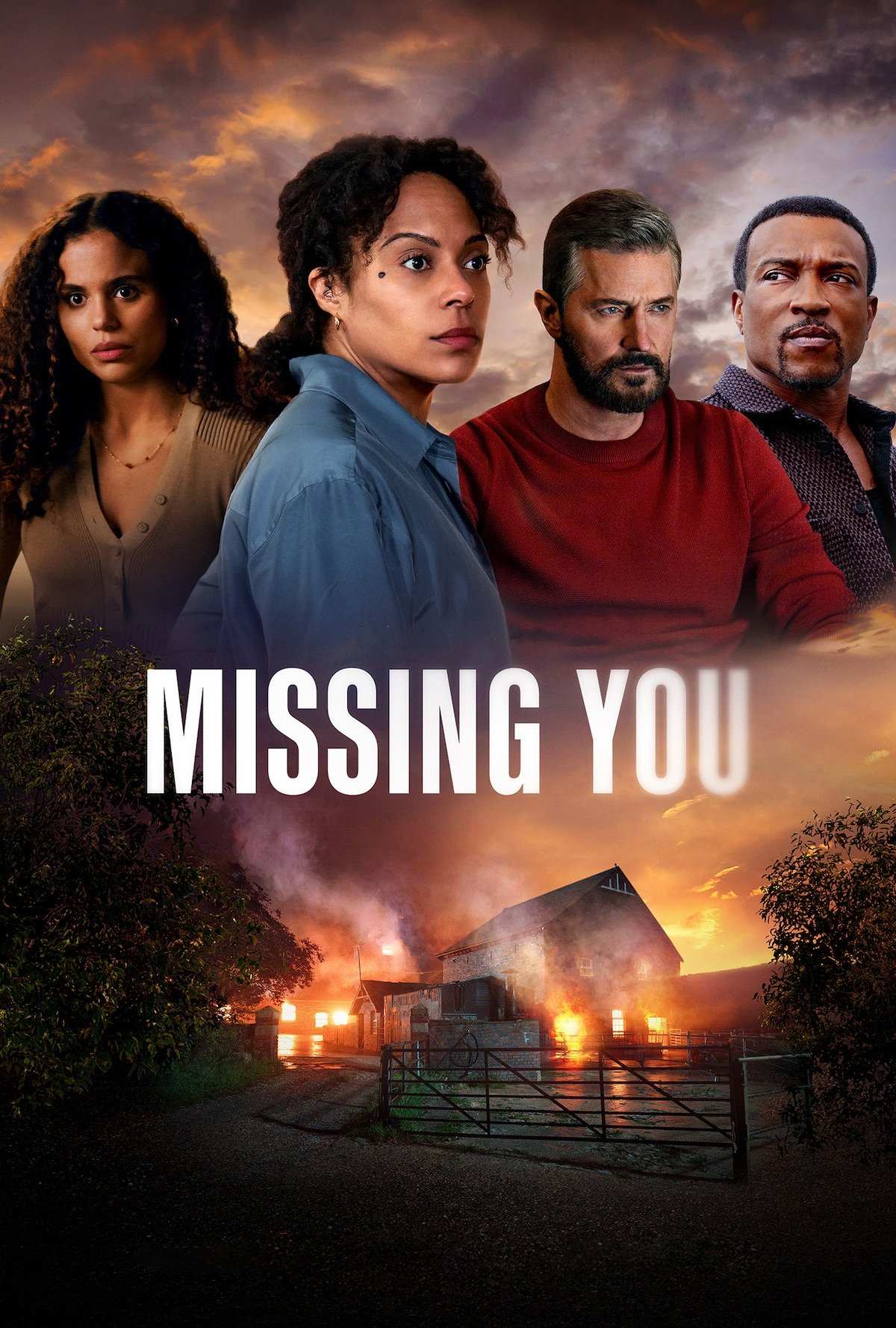 Poster chính thức của phim Phim Tâm Lý, Phim Hình Sự "Missing You" (Missing You - 2025), với sự tham gia của diễn viên Rosalind Eleazar và Jessica Kate Plummer.