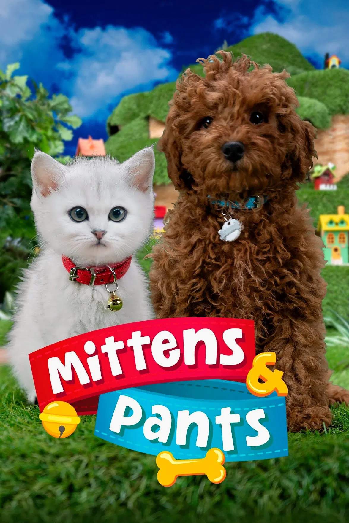 Poster chính thức của phim Phim Thiếu Nhi "Mittens Và Pants" (Mittens & Pants - 2023), với sự tham gia của diễn viên Lorne Cardinal và Mia SwamiNathan.