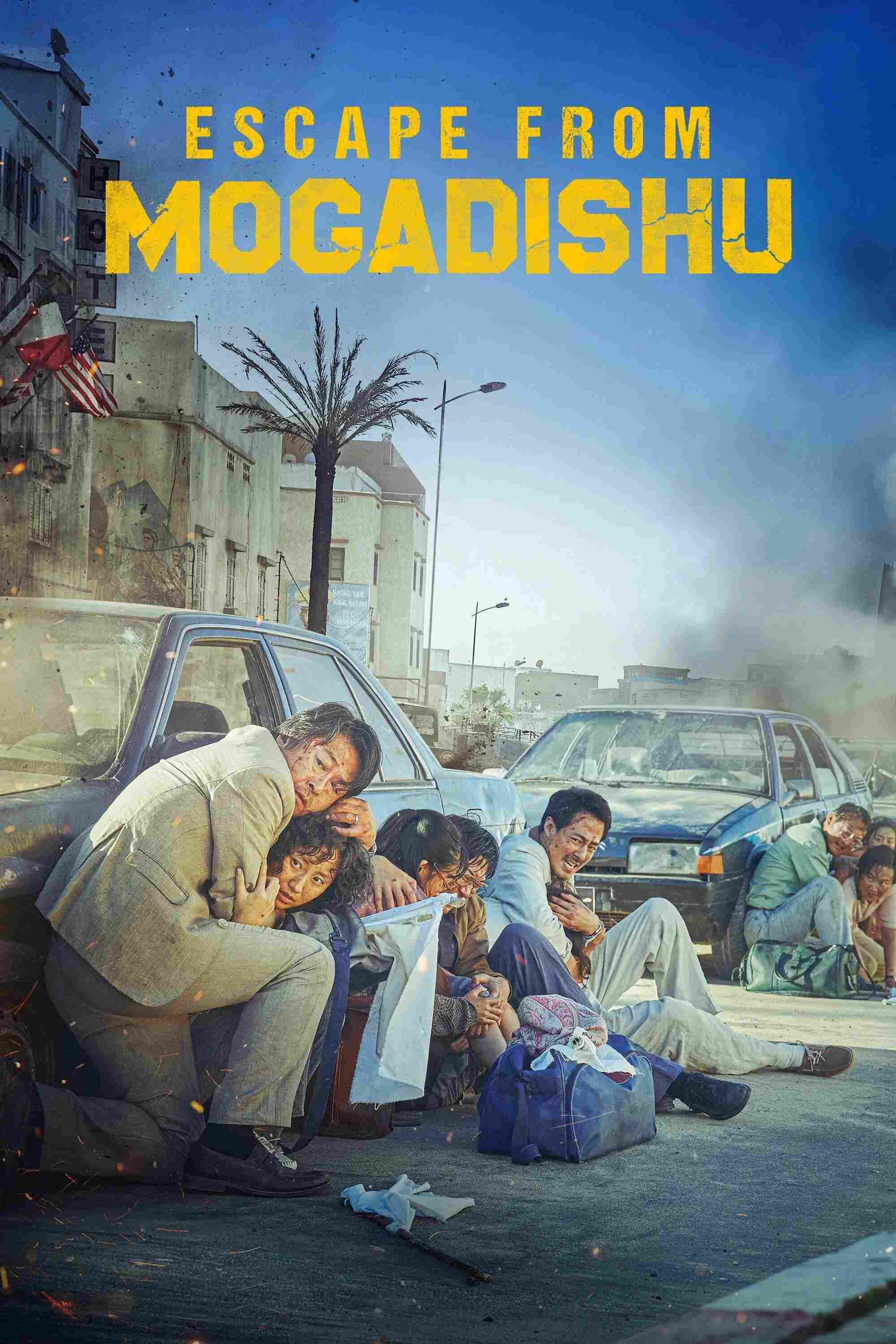 Poster chính thức của phim Phim Chiến Tranh, Phim Hành Động "Mogadisyu" (Escape from Mogadishu - 2021), với sự tham gia của diễn viên Kim Yun-seok và Zo In-sung.