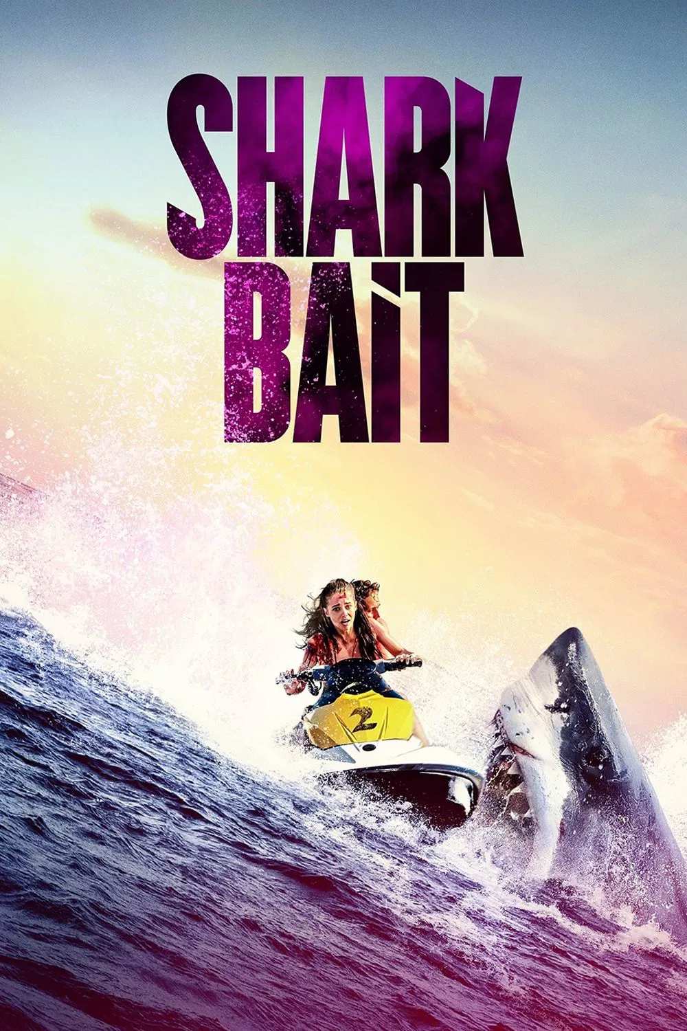 Poster chính thức của phim Phim Kinh Dị, Phim Giật Gân "Mồi Cá Mập" (Shark Bait - 2022), với sự tham gia của diễn viên Holly Earl và Jack Trueman.