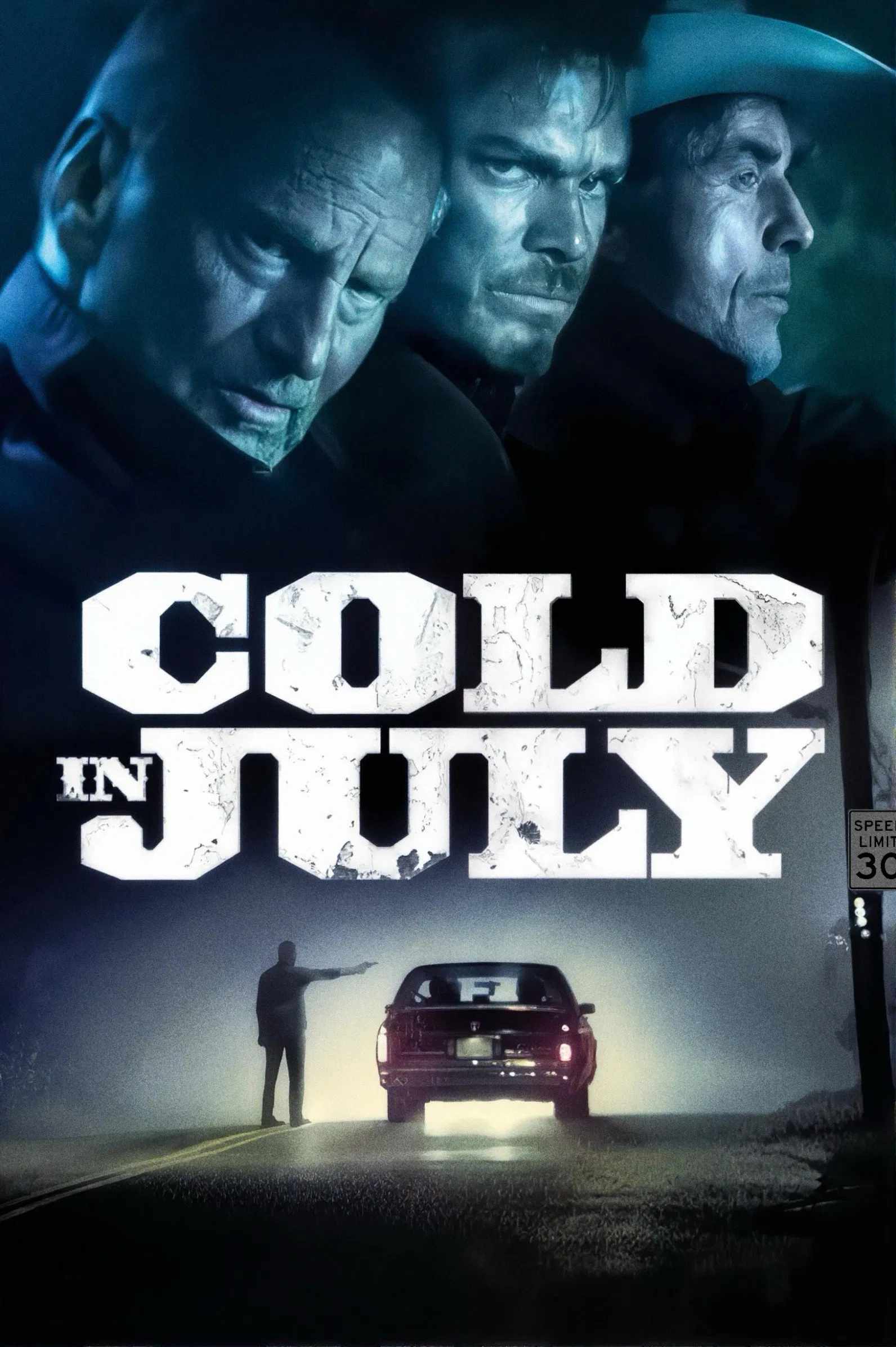 Poster chính thức của phim Phim Tâm Lý, Phim Giật Gân "Mồi Nhử" (Cold in July - 2014), với sự tham gia của diễn viên Michael C. Hall và Don Johnson.