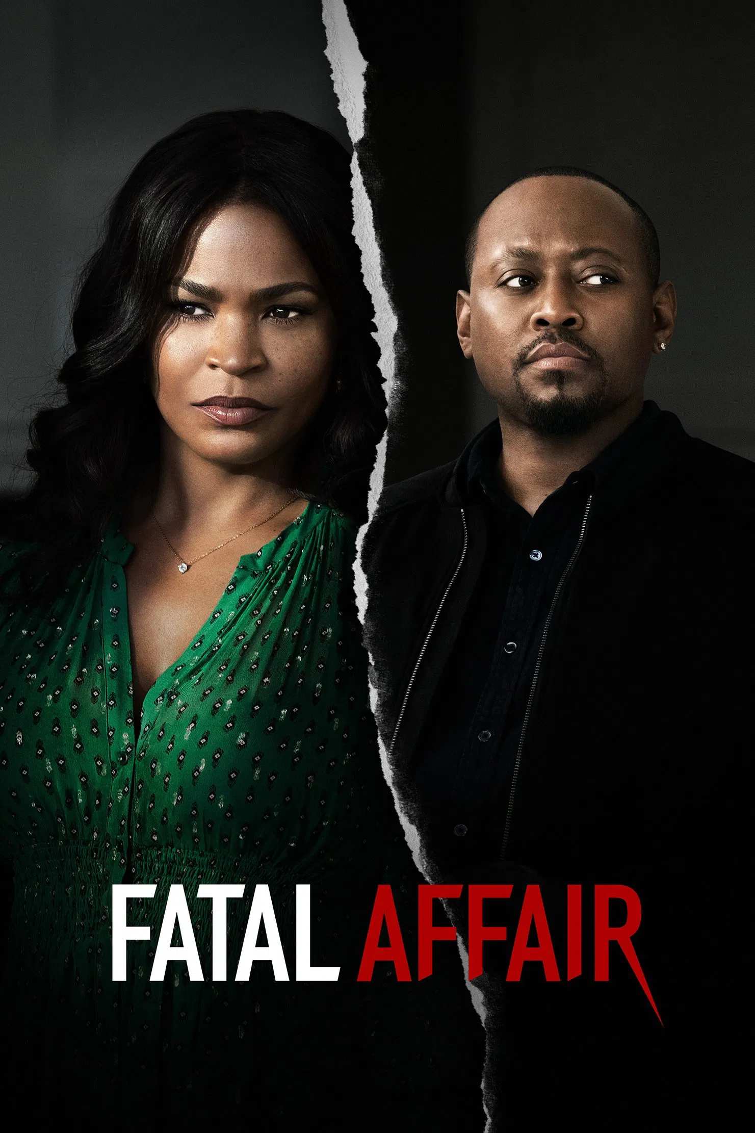 Poster chính thức của phim Phim Giật Gân "Mối Quan Hệ Tai Họa" (Fatal Affair - 2020), với sự tham gia của diễn viên Nia Long và Omar Epps.