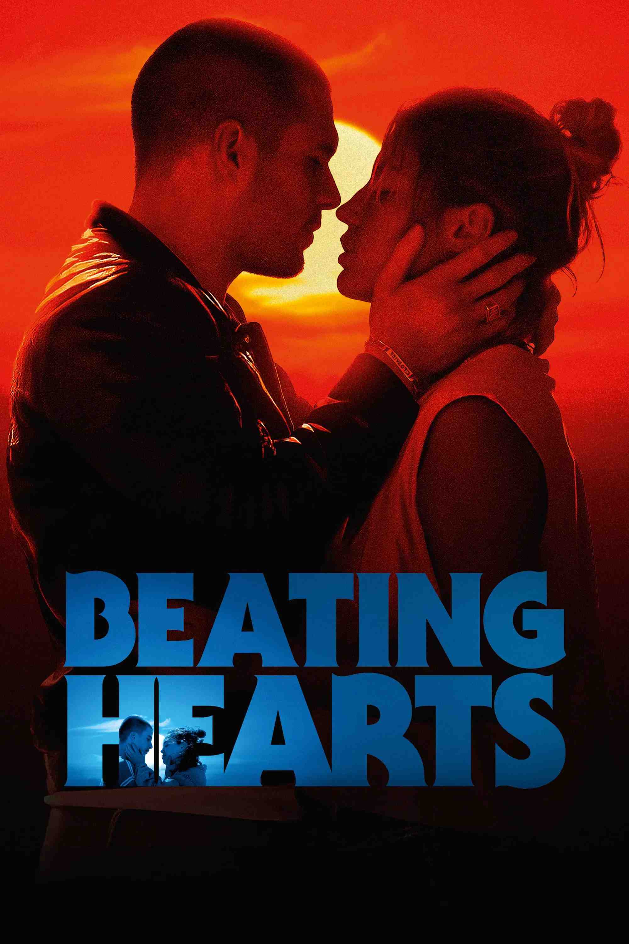 Poster chính thức của phim Phim Tình Cảm, Phim Hình Sự "Mối Tình Cuồng Nhiệt" (Beating Hearts - 2024), với sự tham gia của diễn viên Adèle Exarchopoulos và François Civil.