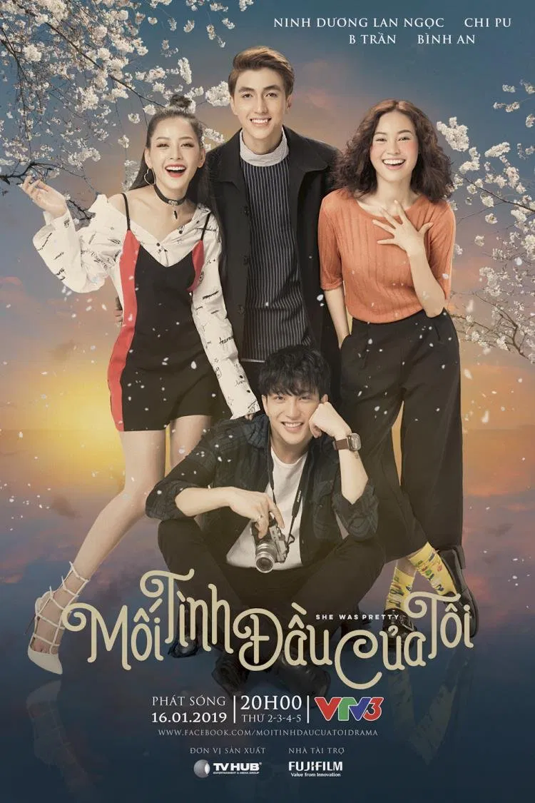 Poster chính thức của phim "Mối tình đầu của tôi" (My First Love - 2019), với sự tham gia của diễn viên Ninh Dương Lan Ngọc và Bình An.