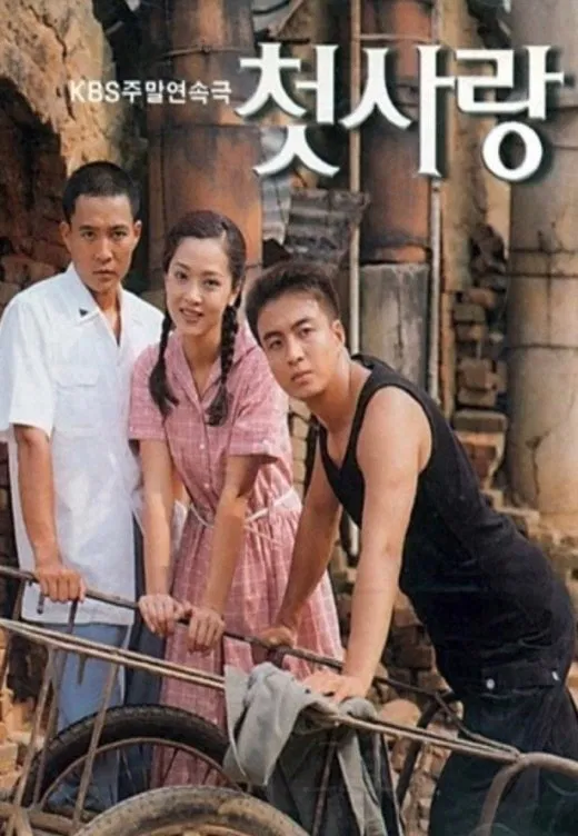Poster chính thức của phim Phim Tâm Lý "Mối Tình Đầu" (First Love - 1996), với sự tham gia của diễn viên Choi Ji-woo và Choi Soo-jong.