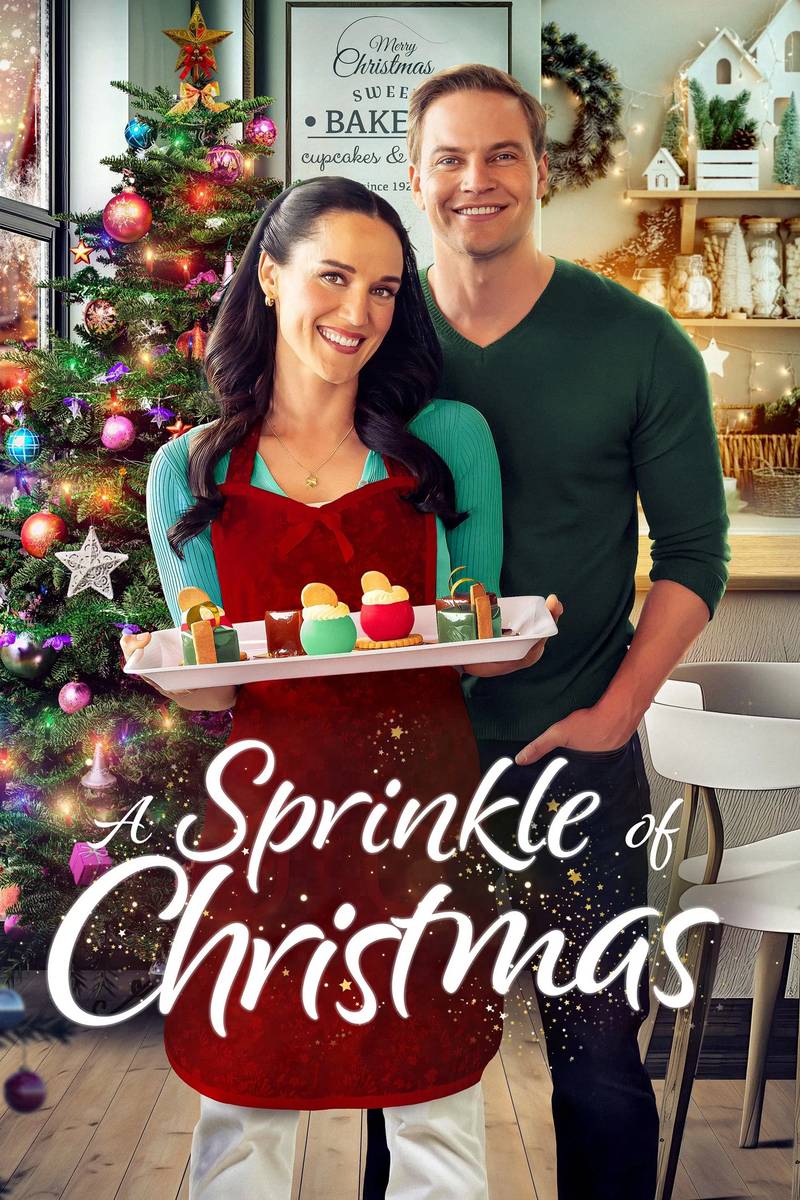 Poster chính thức của phim Phim Truyền Hình, Phim Hài "Mối Tình Giáng Sinh" (A Sprinkle of Christmas - 2024), với sự tham gia của diễn viên Hayley Sales và Marshall Williams.