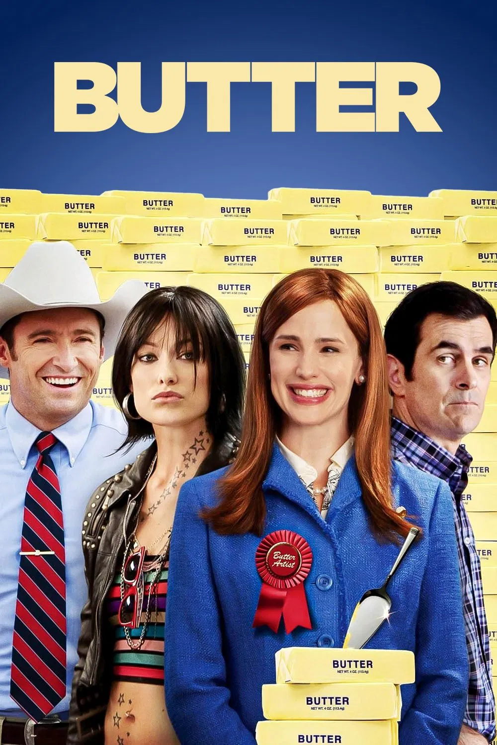 Poster chính thức của phim Phim Hài "Món Bơ Hảo Hạng" (Butter - 2012), với sự tham gia của diễn viên Jennifer Garner và Yara Shahidi.