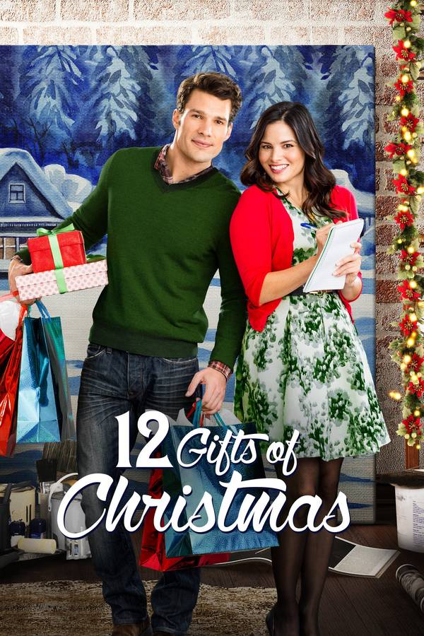 Poster chính thức của phim Phim Gia Đình, Phim Truyền Hình "Món Quà Giáng Sinh" (12 Gifts of Christmas - 2015), với sự tham gia của diễn viên Katrina Law và Aaron O'Connell.