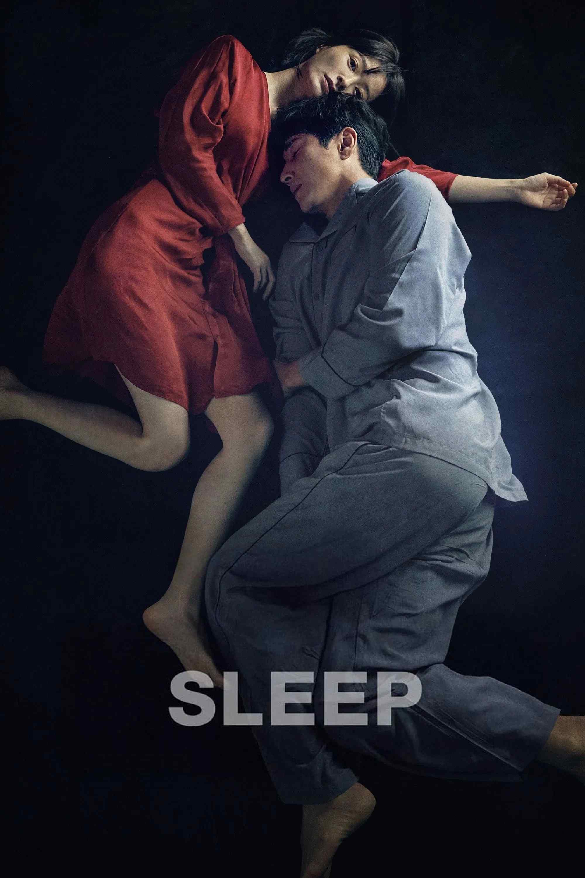 Poster chính thức của phim Phim Kinh Dị, Phim Bí Ẩn "Mộng Du" (Sleep - 2023), với sự tham gia của diễn viên Jung Yu-mi và Lee Sun-kyun.